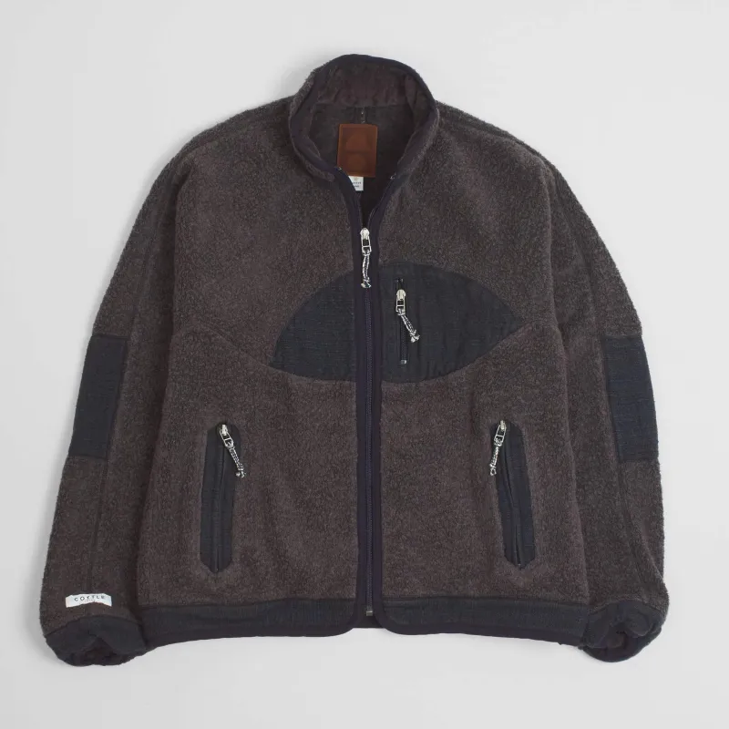 Cottle Natural Organic Sunset Cotton Yak Pile Fleece Jacket Charcoal sold by DeeCee style