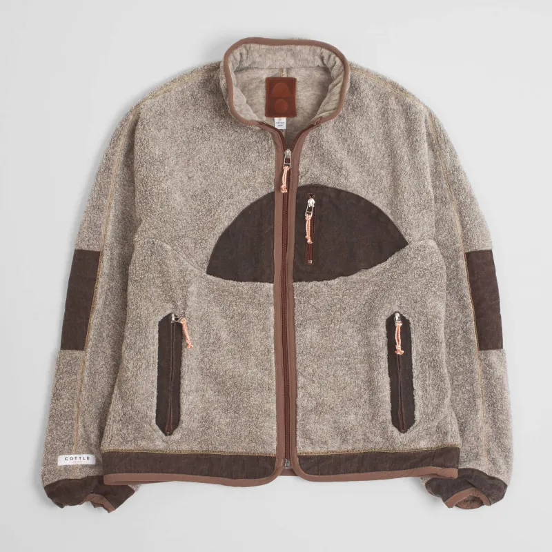 Cottle Natural Organic Sunset Cotton Yak Pile Fleece Jacket Beige sold by DeeCee style