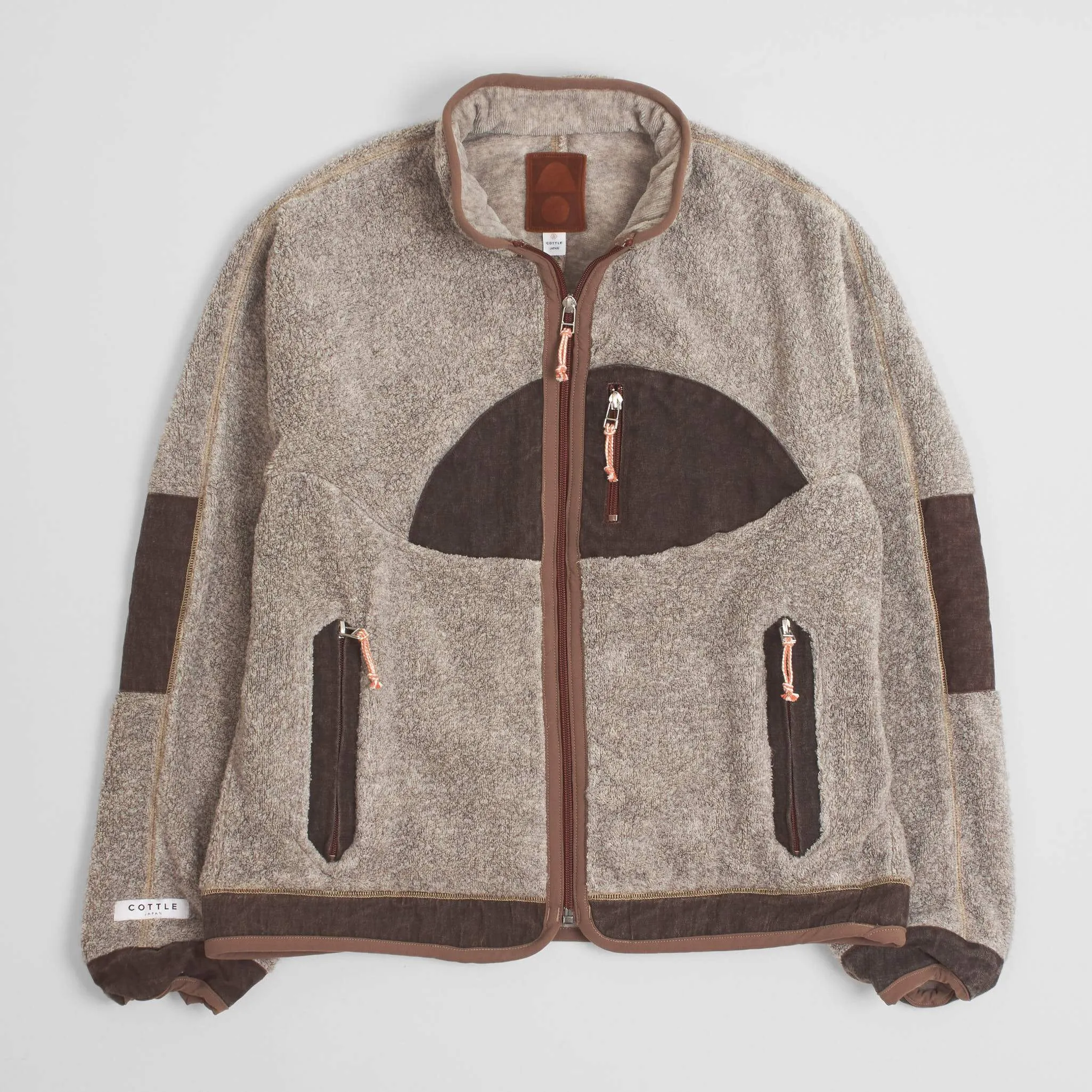 Cottle Natural Organic Sunset Cotton Yak Pile Fleece Jacket Beige sold by DeeCee style