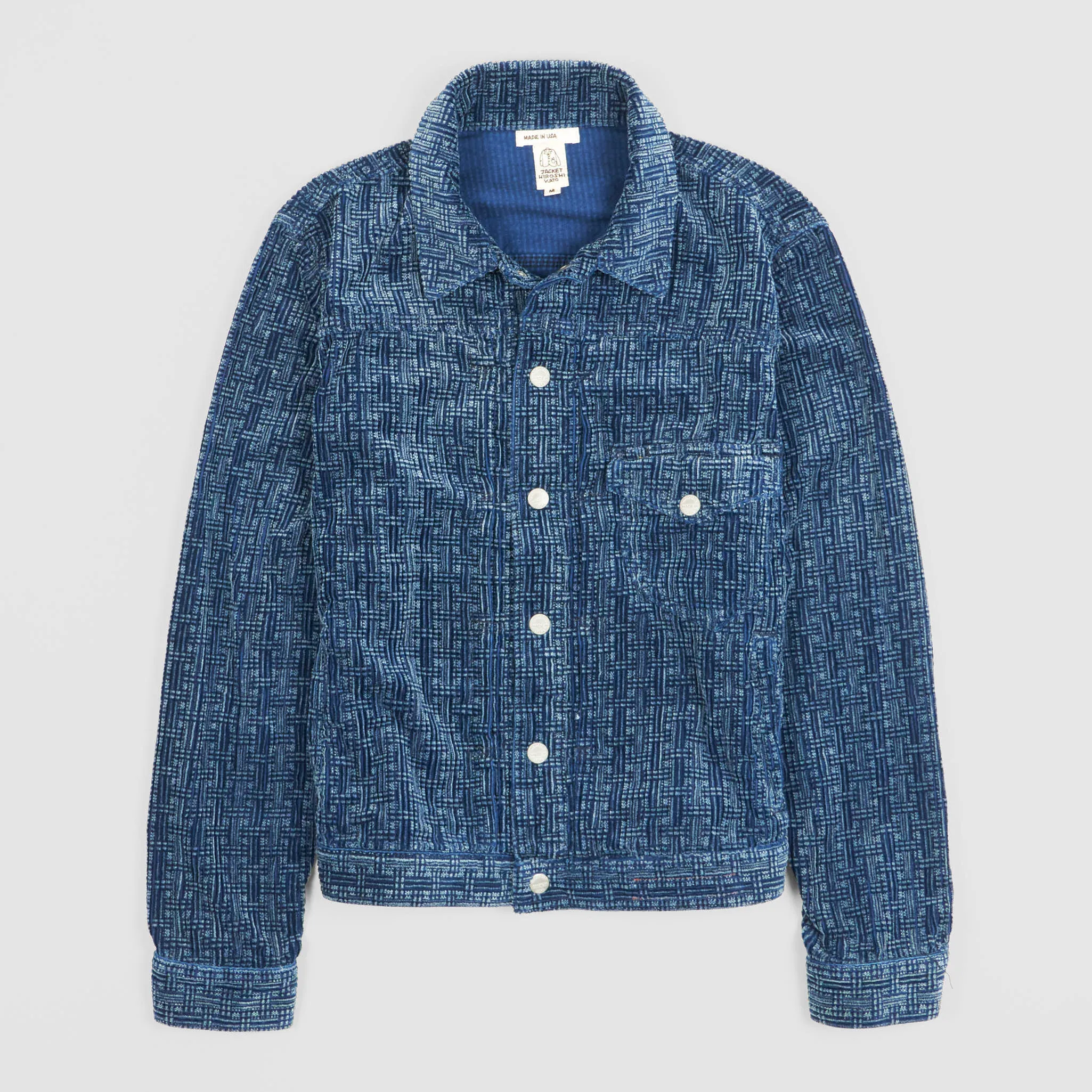 Hiroshi Kato Indigo Corduroy Jacket sold by DeeCee style
