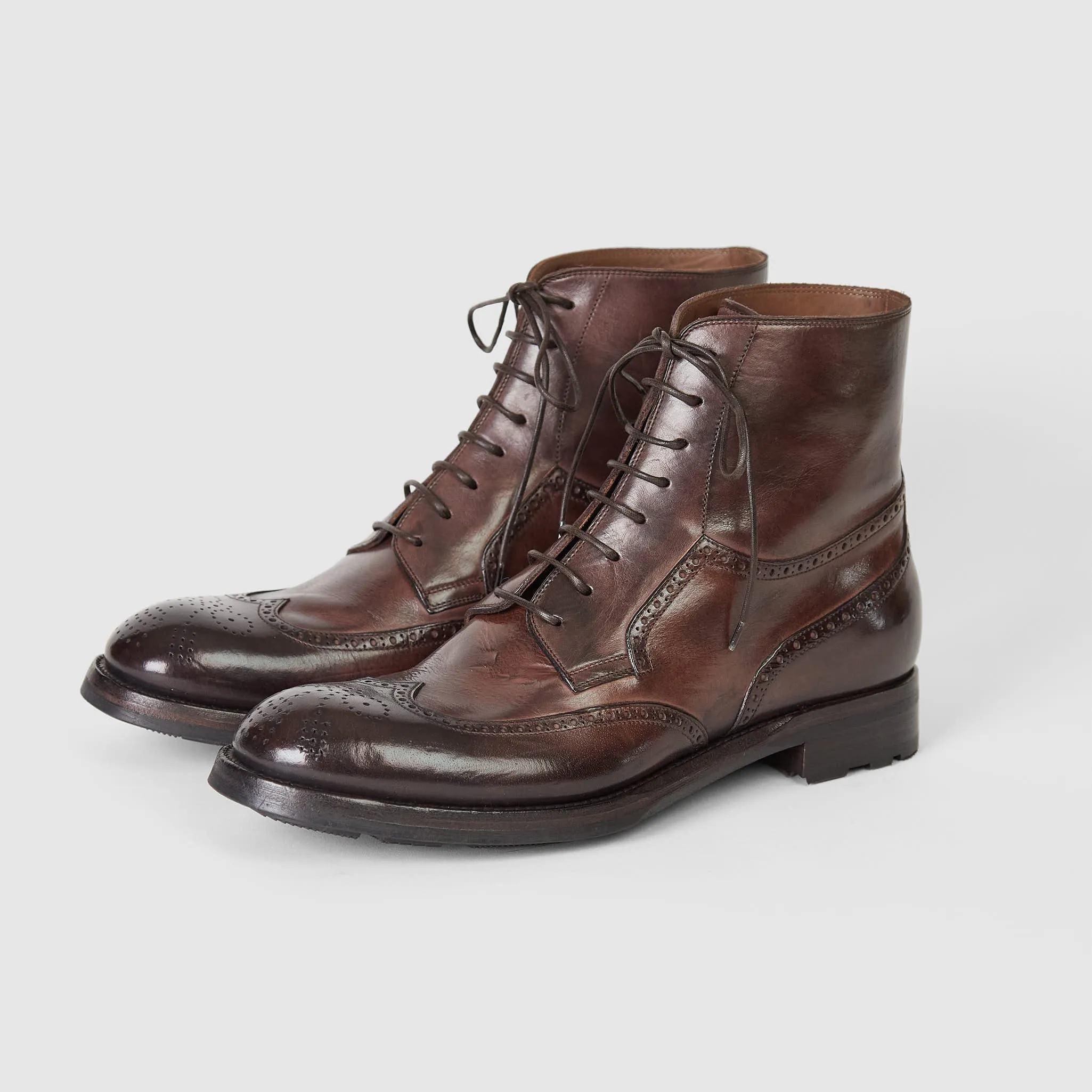 Silvano Sassetti Lace-Up Brogue Boots sold by DeeCee style