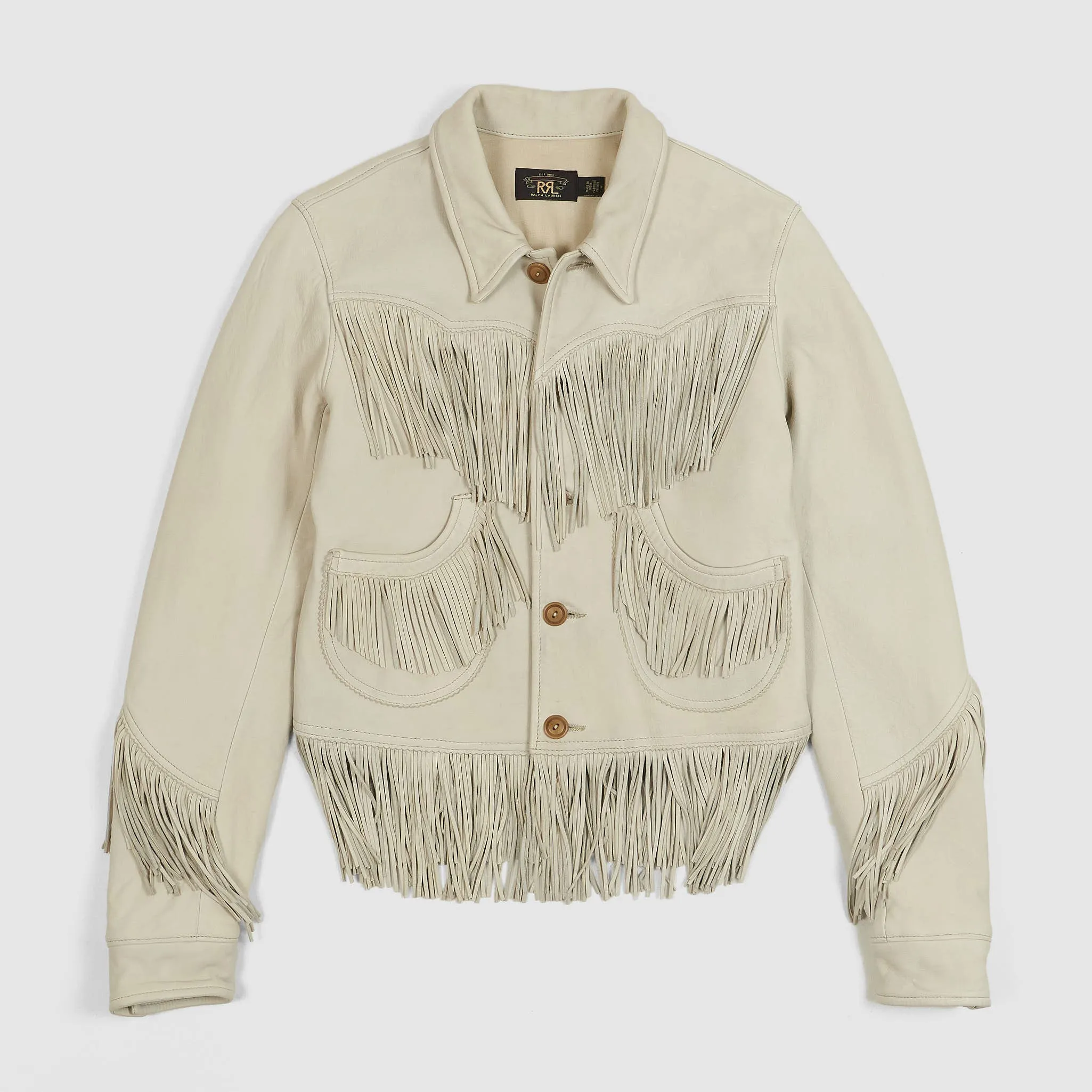 Double RL Ladies Fringe Leather Jacket sold by DeeCee style