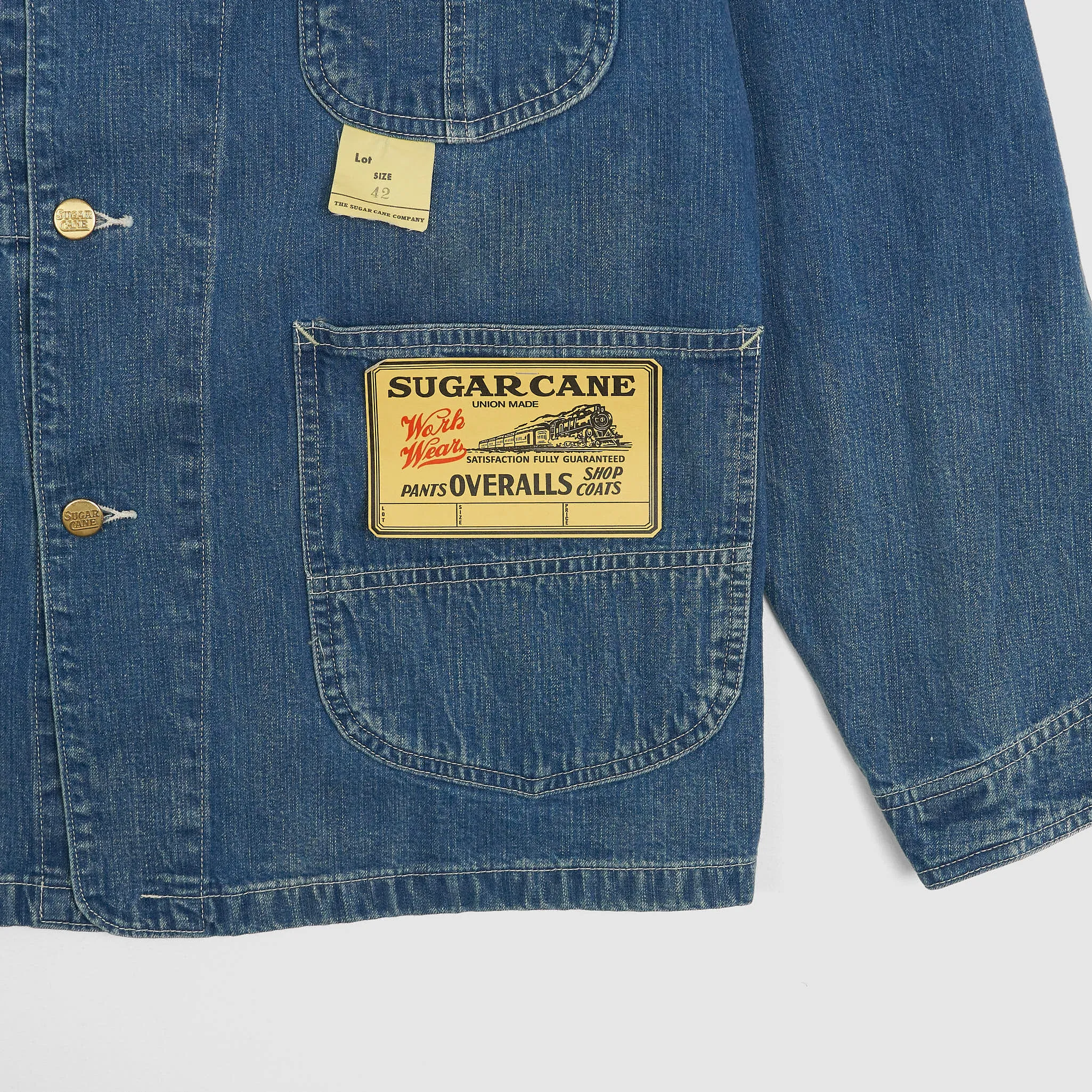 Sugar Cane Model Aged Washed Work Coat sold by DeeCee style product image thumbnail 5