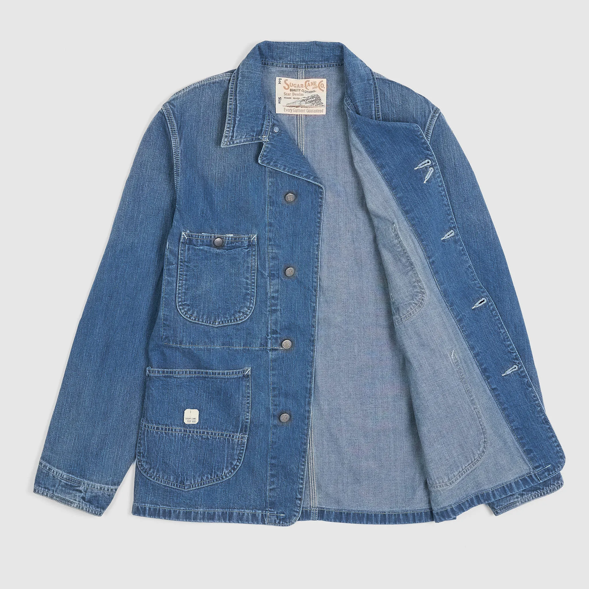 Sugar Cane Model Aged Washed Work Coat sold by DeeCee style product image thumbnail 2