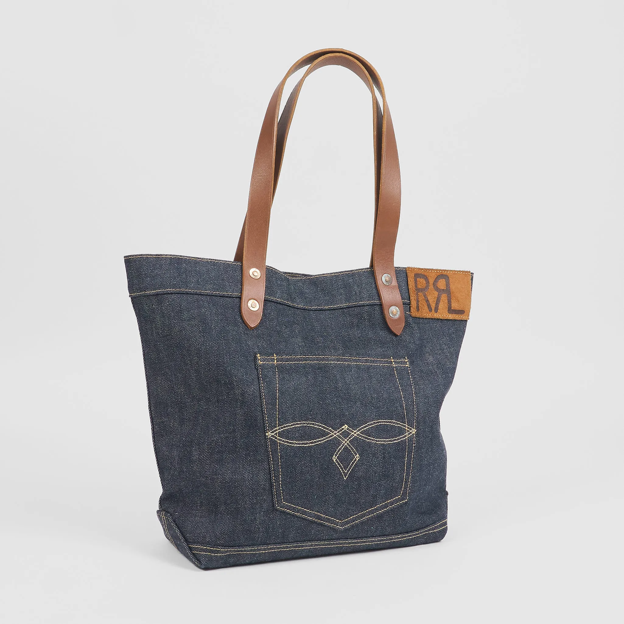Double RL Denim Tote Bag sold by DeeCee style