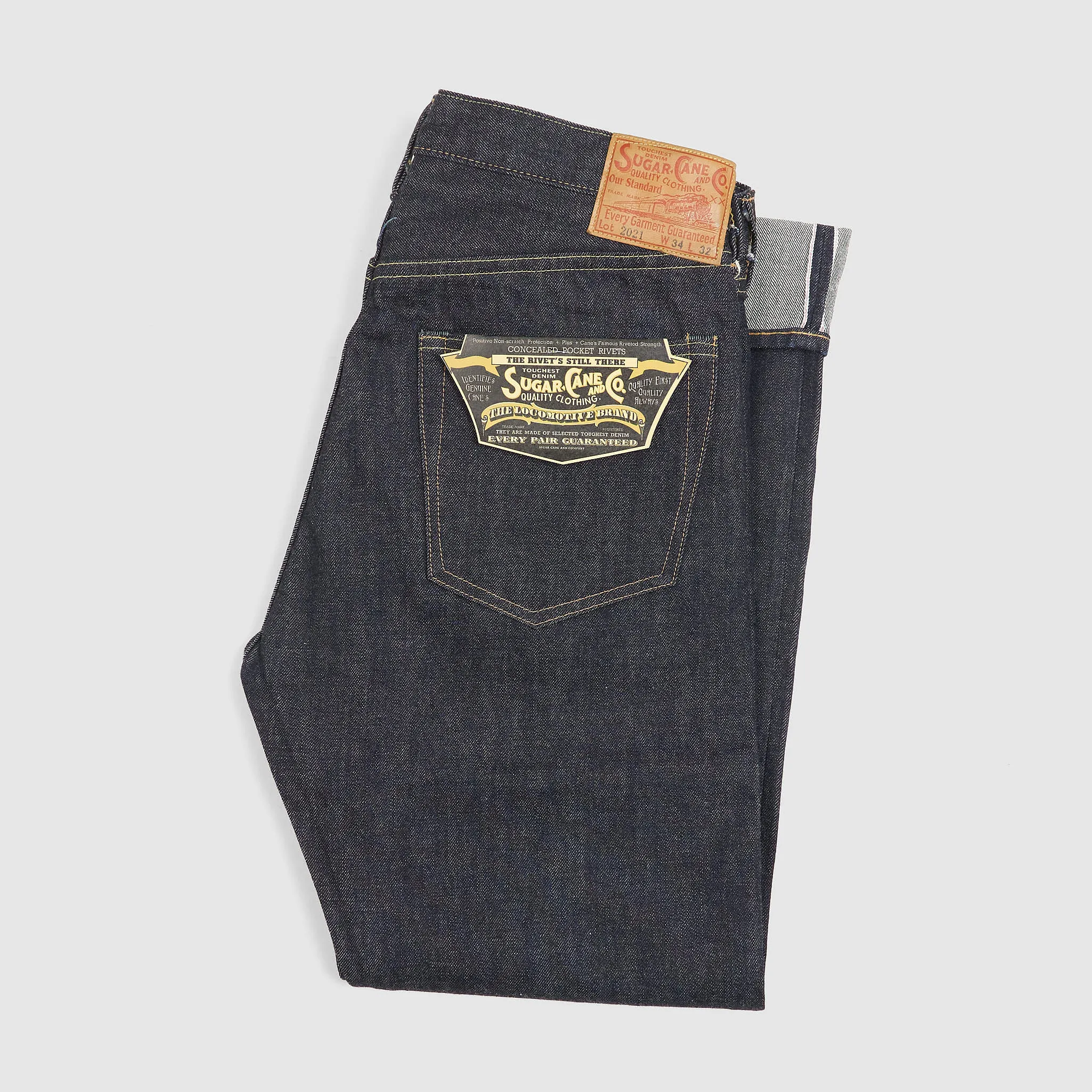 Sugar Cane Slim Tapered Model 2021 14,25 oz. Five Pocket Denim Jeans sold by DeeCee style product image thumbnail 3