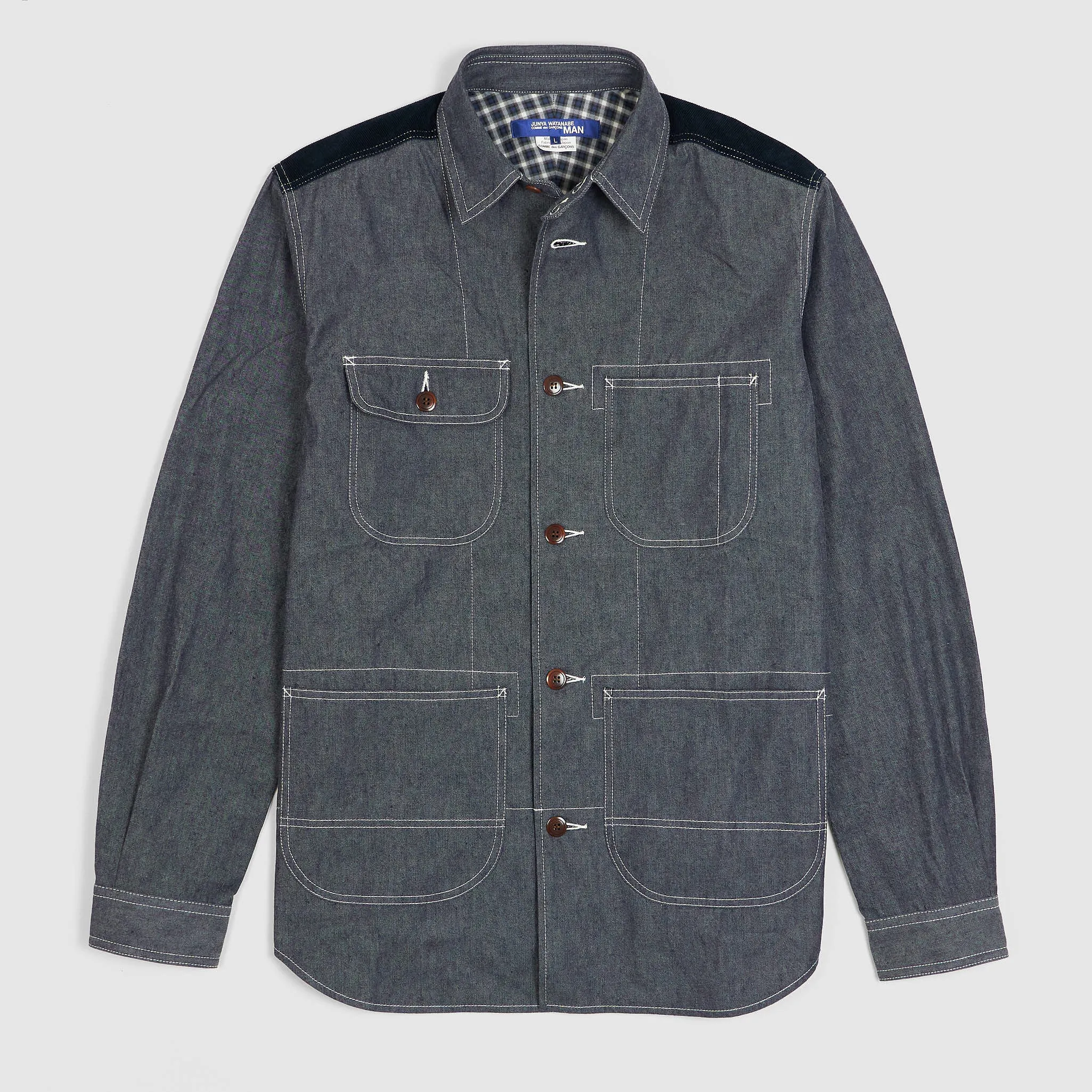 Junya Watanabe Man 4-Pocket Plaid Work Jacket sold by DeeCee style
