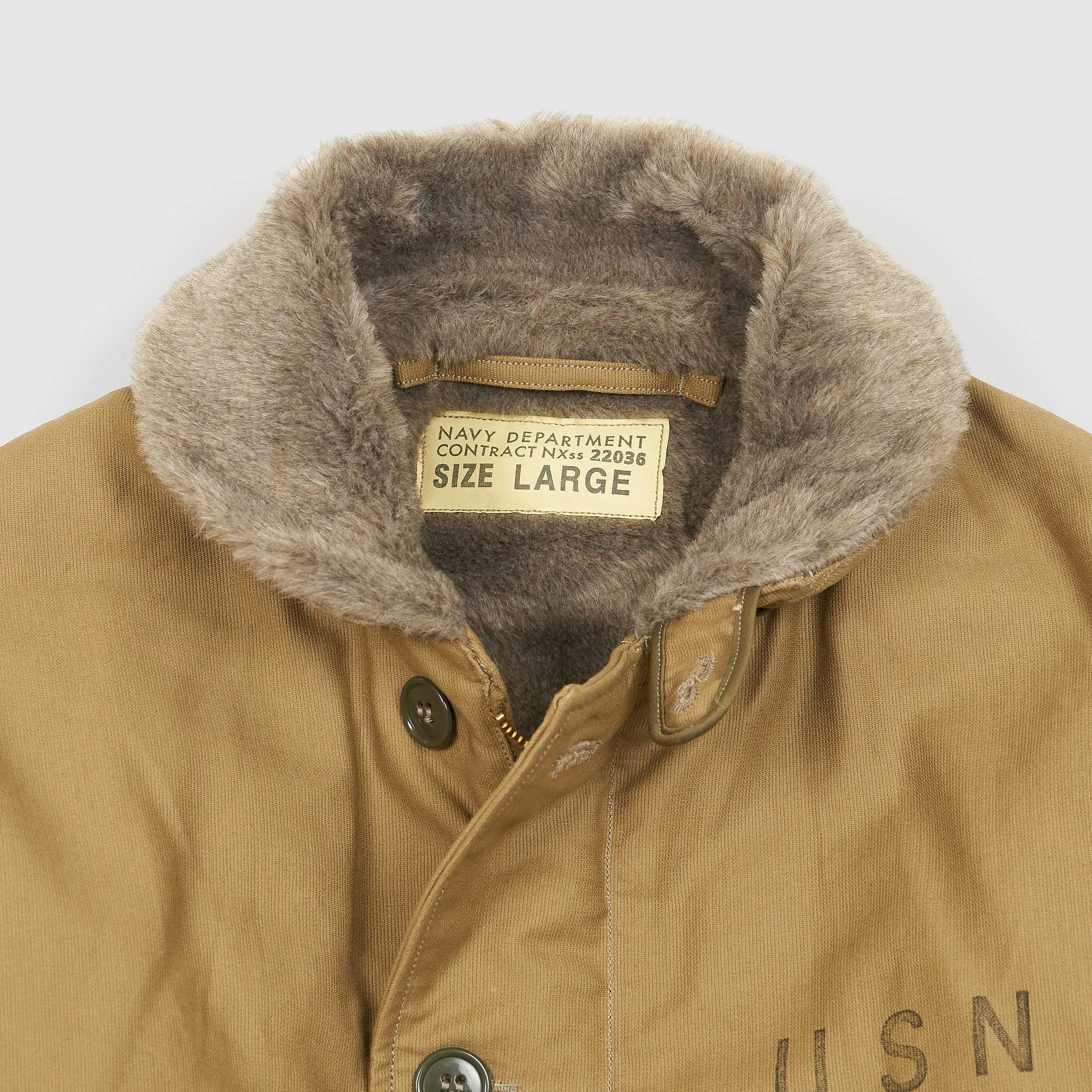 Buzz Rickson's N1 Deck-Jacket Jungle Cloth Khaki USN sold by DeeCee style product image thumbnail 4