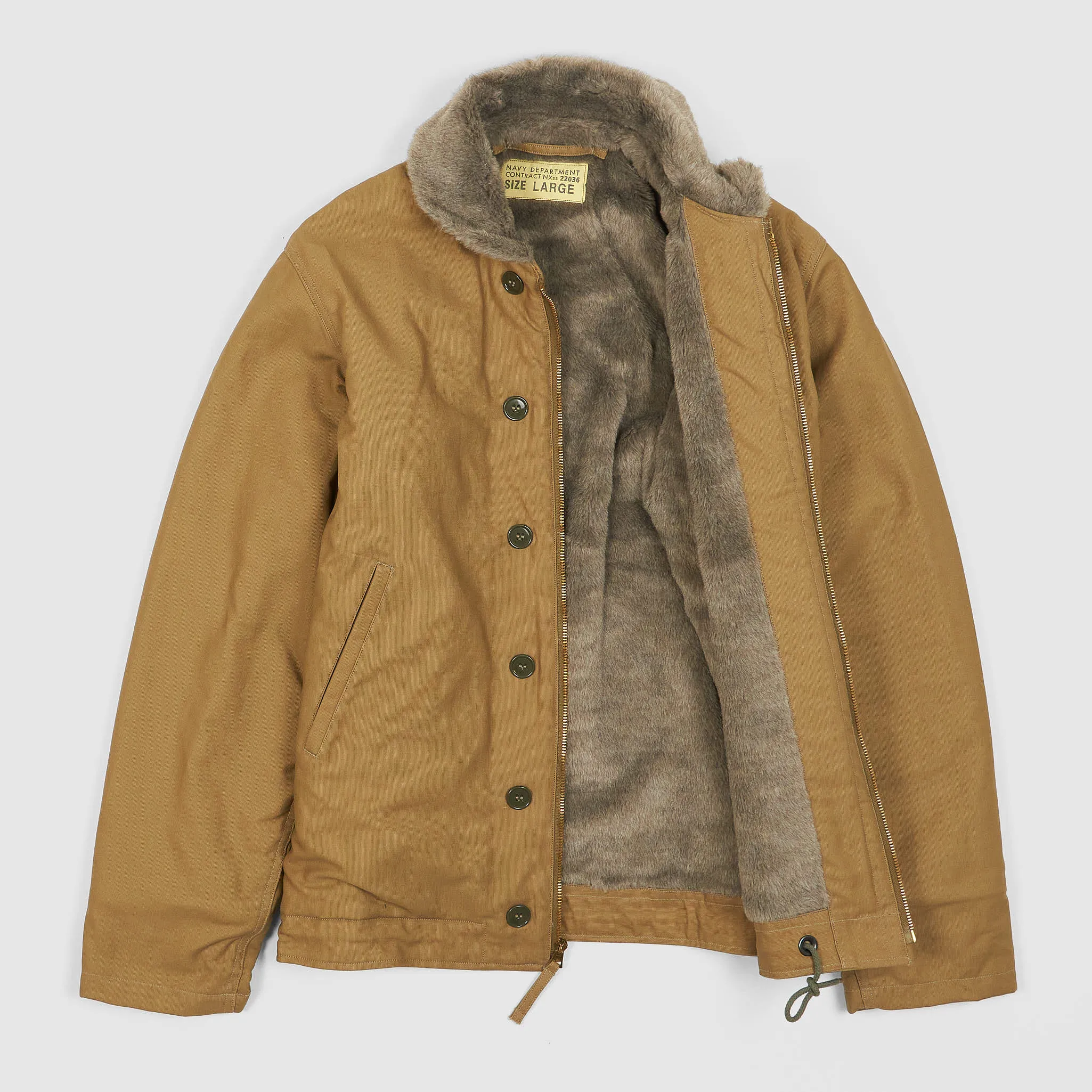 Buzz Rickson's N1 Deck-Jacket Jungle Cloth Khaki USN sold by DeeCee style product image thumbnail 2