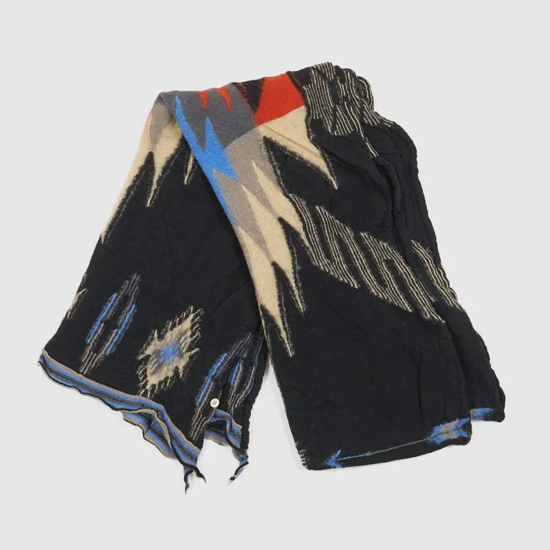 Kapital Wool Blanket Scarf Black sold by DeeCee style