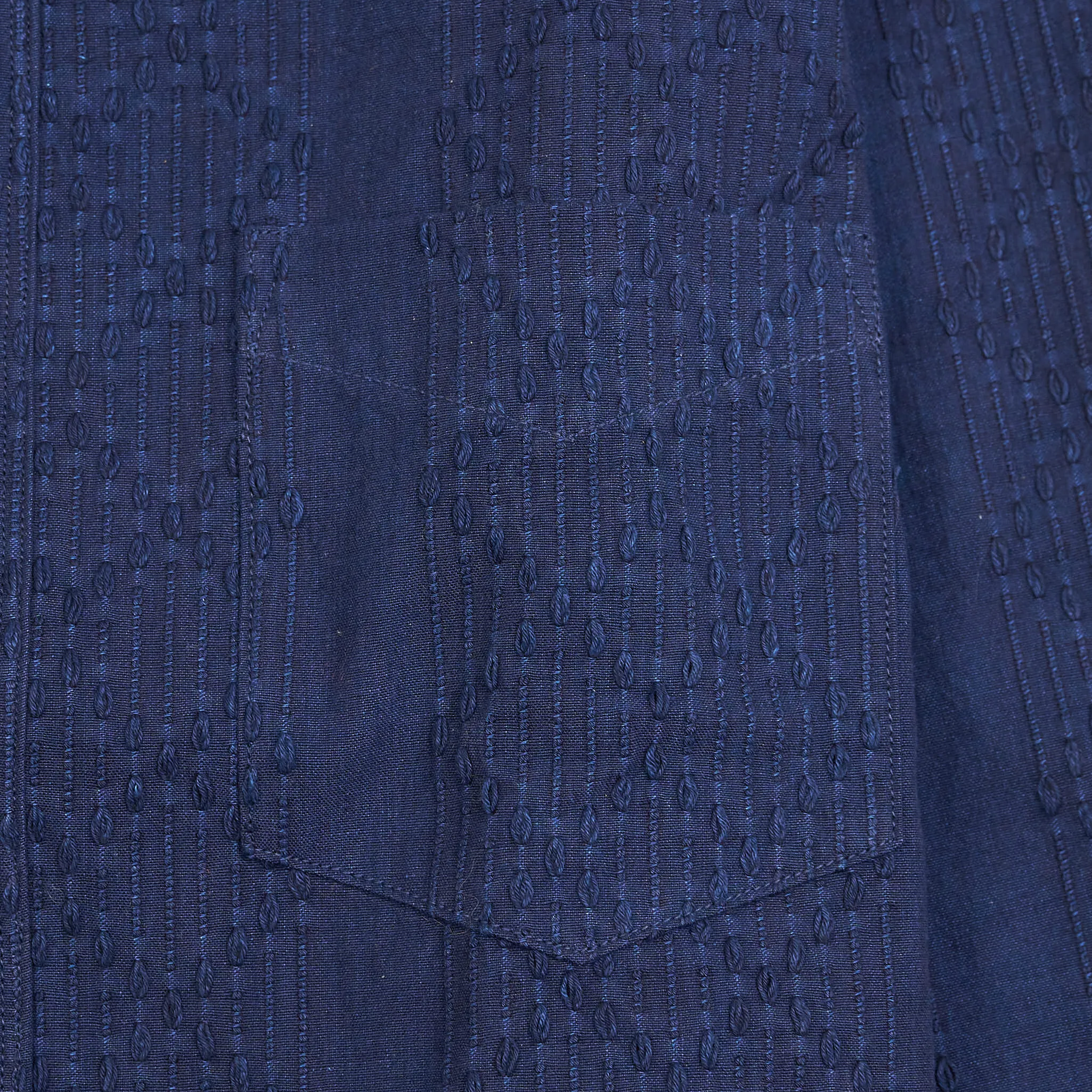 Samurai Jeans Sashiko Natural Indigo BD Overshirt sold by DeeCee style product image thumbnail 5