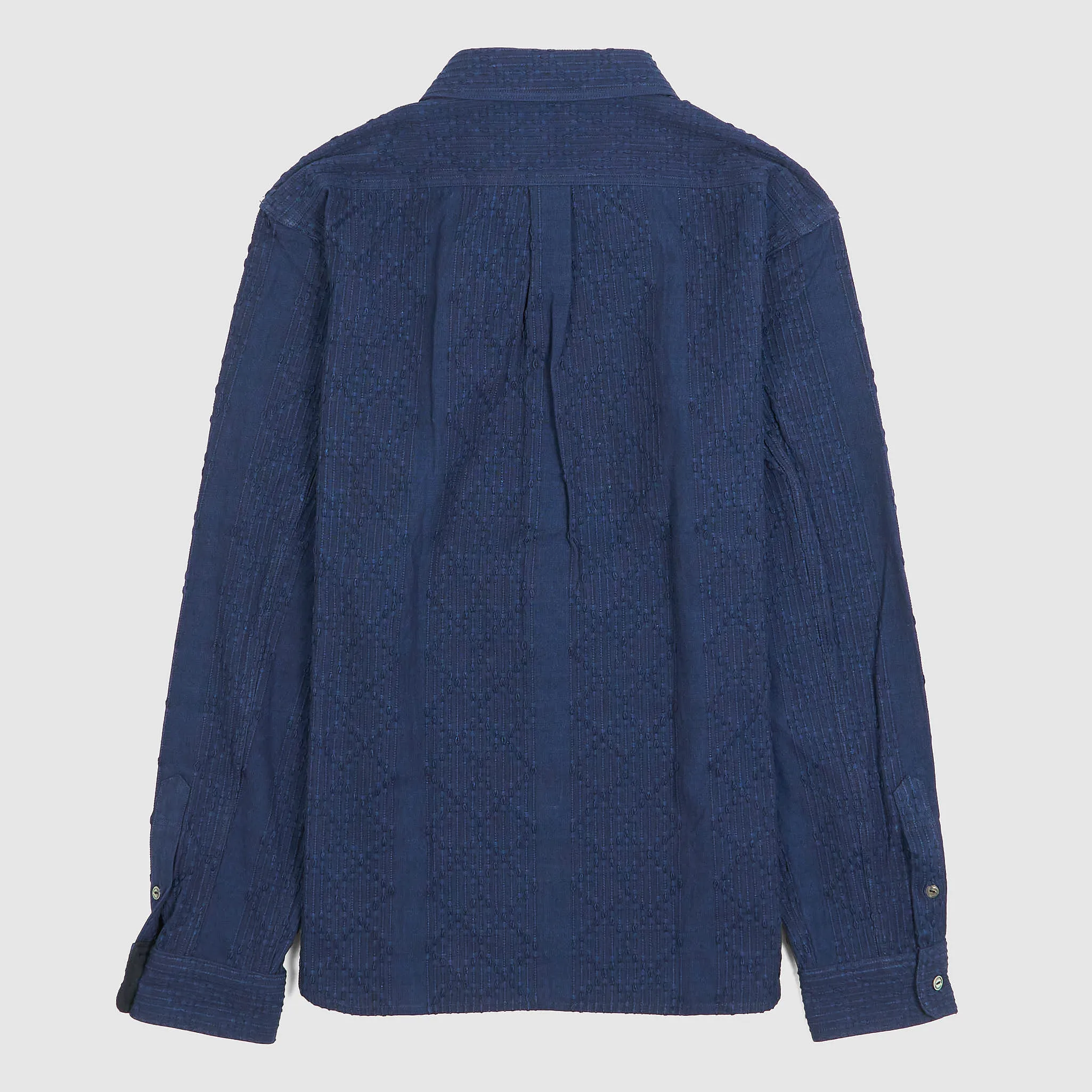 Samurai Jeans Sashiko Natural Indigo BD Overshirt sold by DeeCee style product image thumbnail 3
