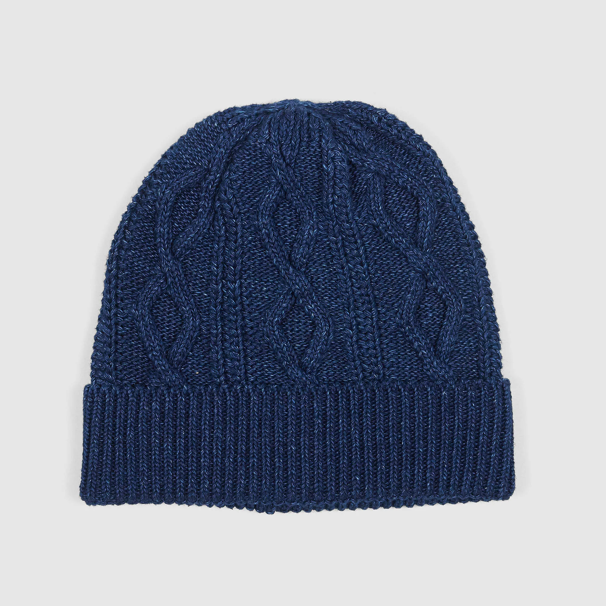 Anonymous Ism Cable Knitted Beanie Dark Indigo sold by DeeCee style