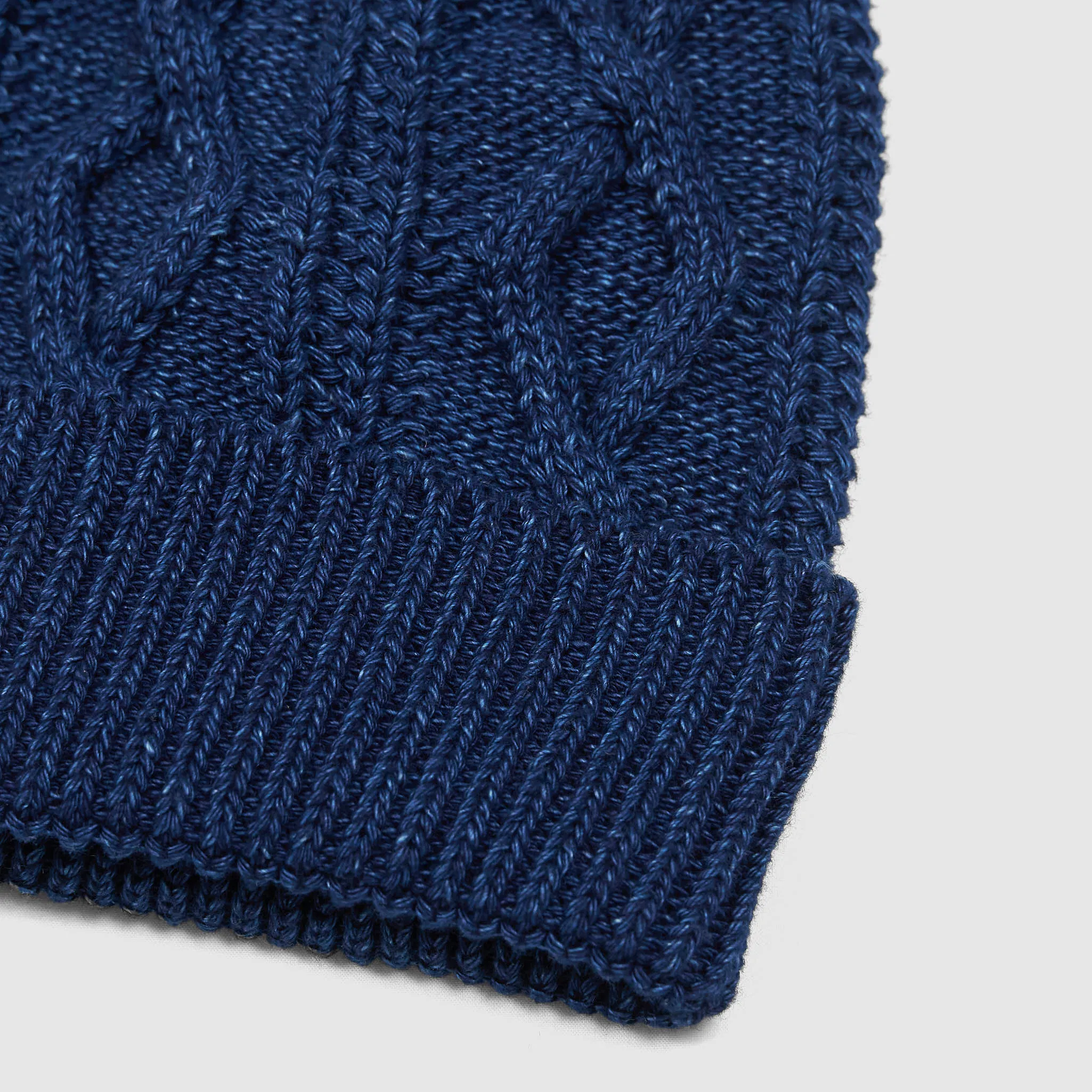 Anonymous Ism Cable Knitted Beanie Dark Indigo sold by DeeCee style product image thumbnail 2