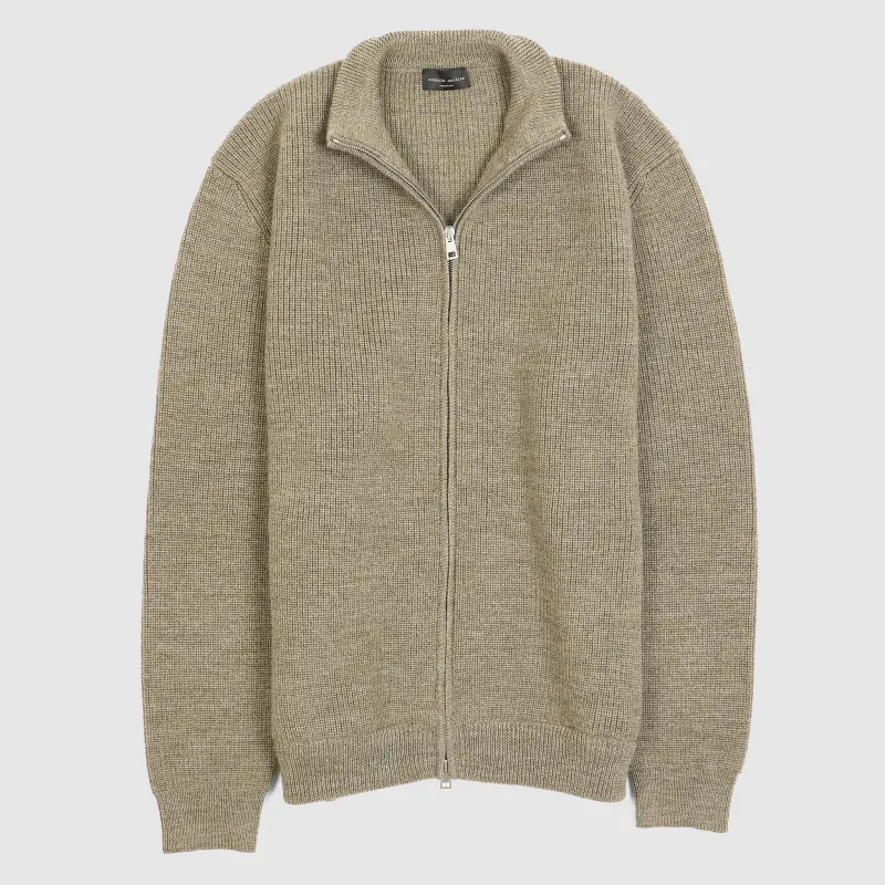 Roberto Collina Full-Zipped Knit Wool Cardigan sold by DeeCee style