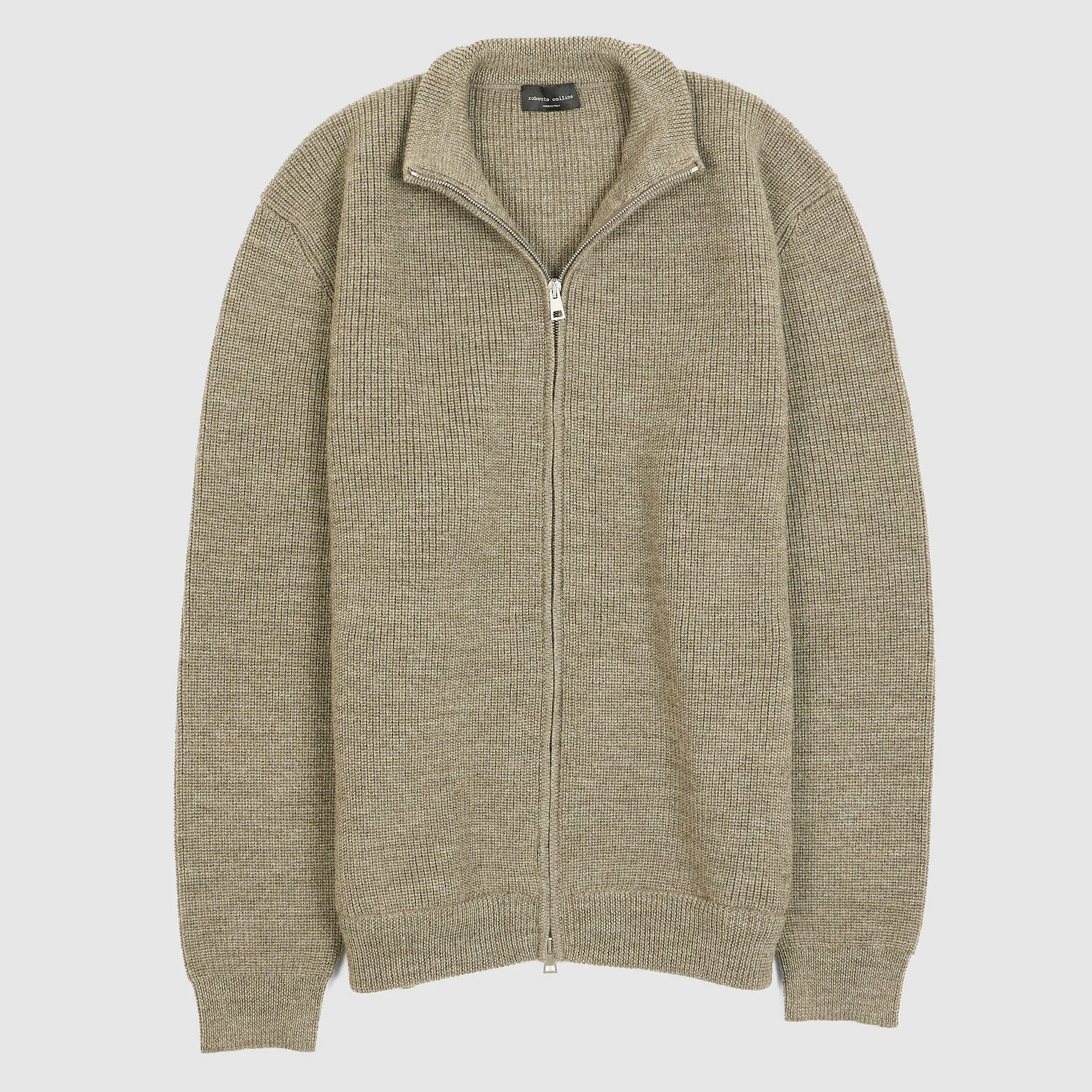 Roberto Collina Full-Zipped Knit Wool Cardigan sold by DeeCee style