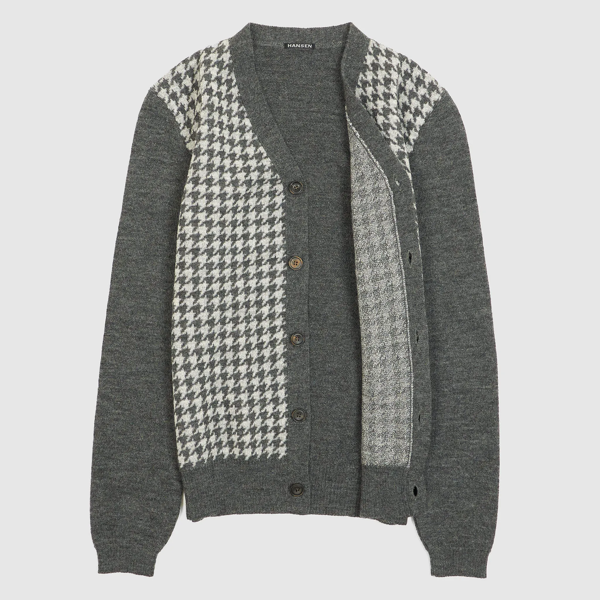 Hansen Knit Hounds Tooth Wool Cardigan sold by DeeCee style product image thumbnail 2