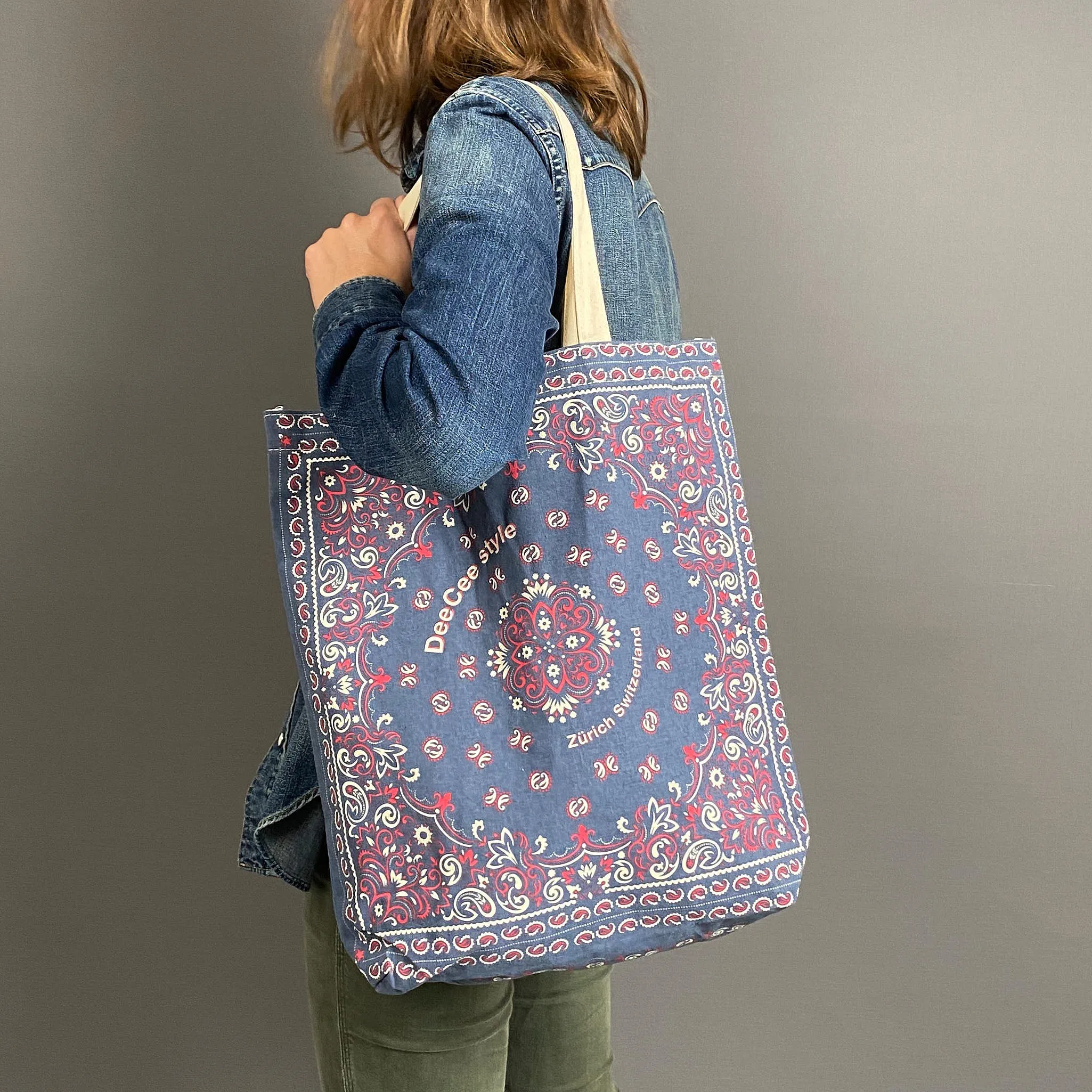 DeeCee Style Bandana Cotton Tote Bag sold by DeeCee style product image thumbnail 3