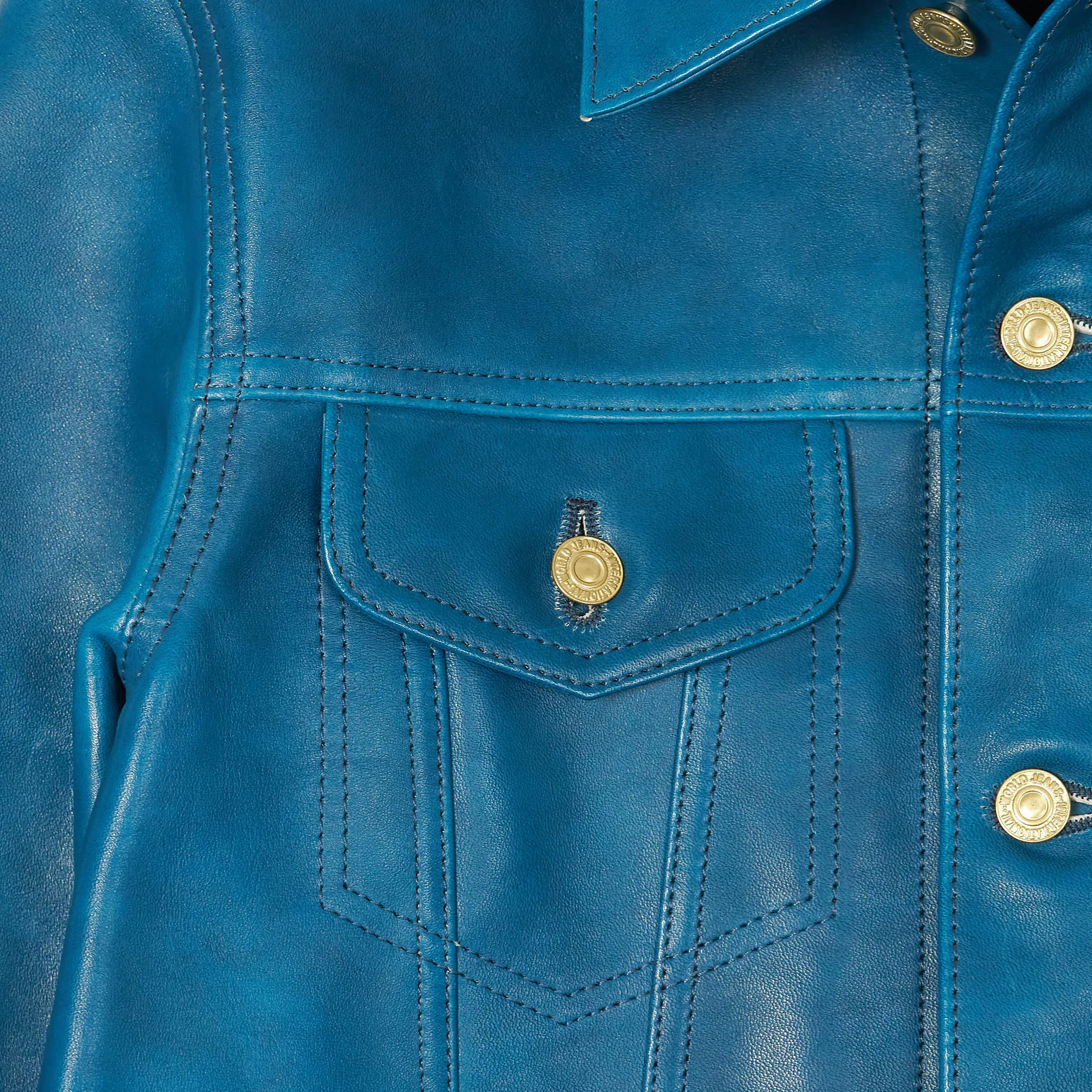 Double Helix Type 3 Indigo Horsehide Jacket sold by DeeCee style product image thumbnail 5