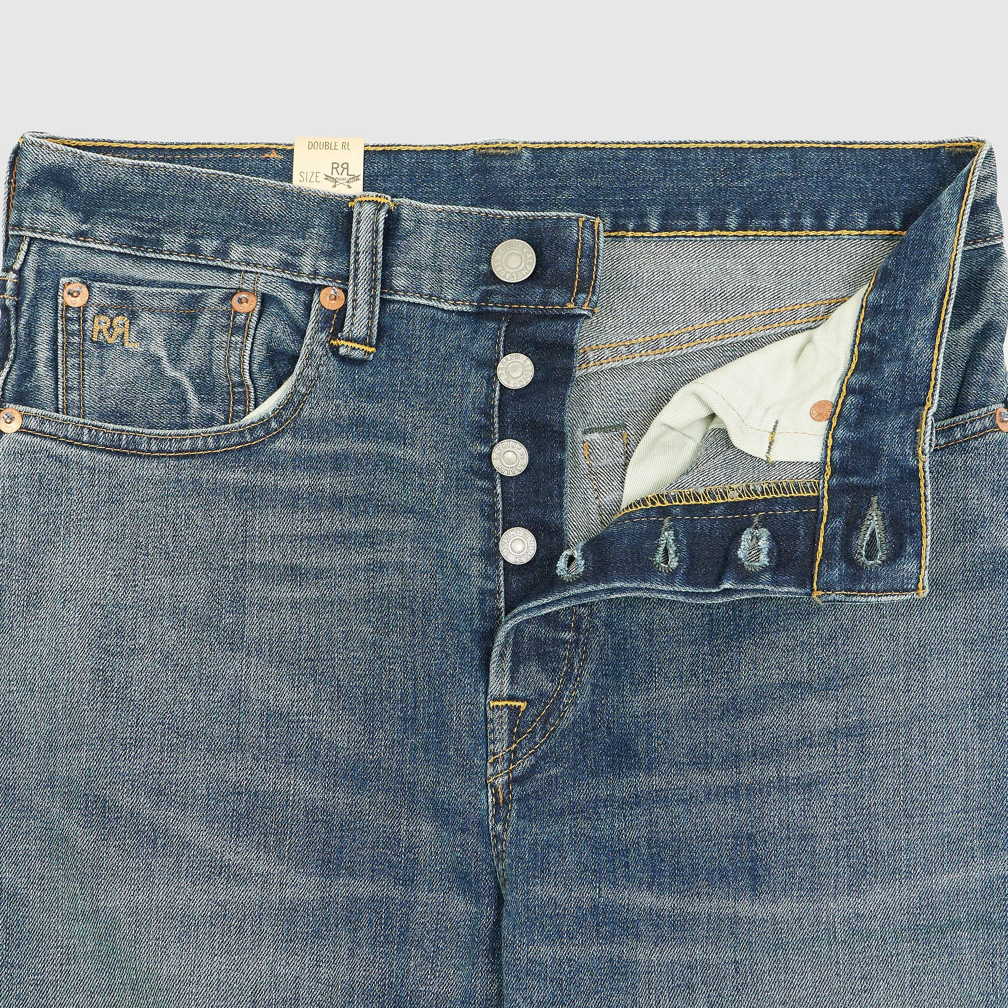 Double RL Ladies Stretch Selvedge Straight Leg Selvage Denim Jeans sold by DeeCee style product image thumbnail 3