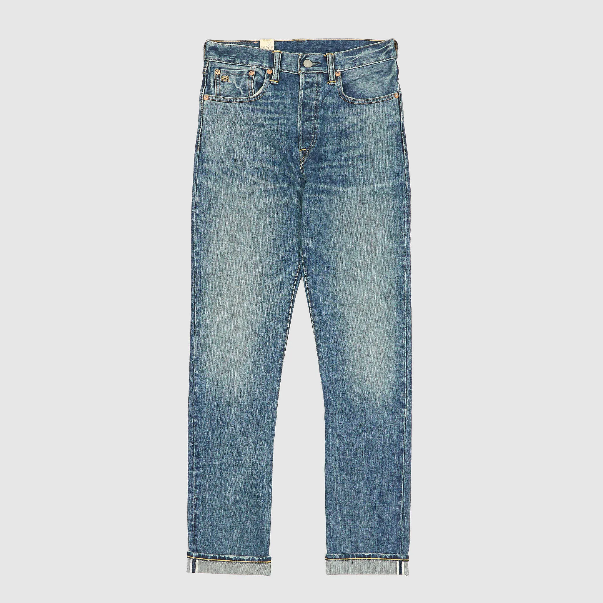 Double RL Ladies Stretch Selvedge Straight Leg Selvage Denim Jeans sold by DeeCee style