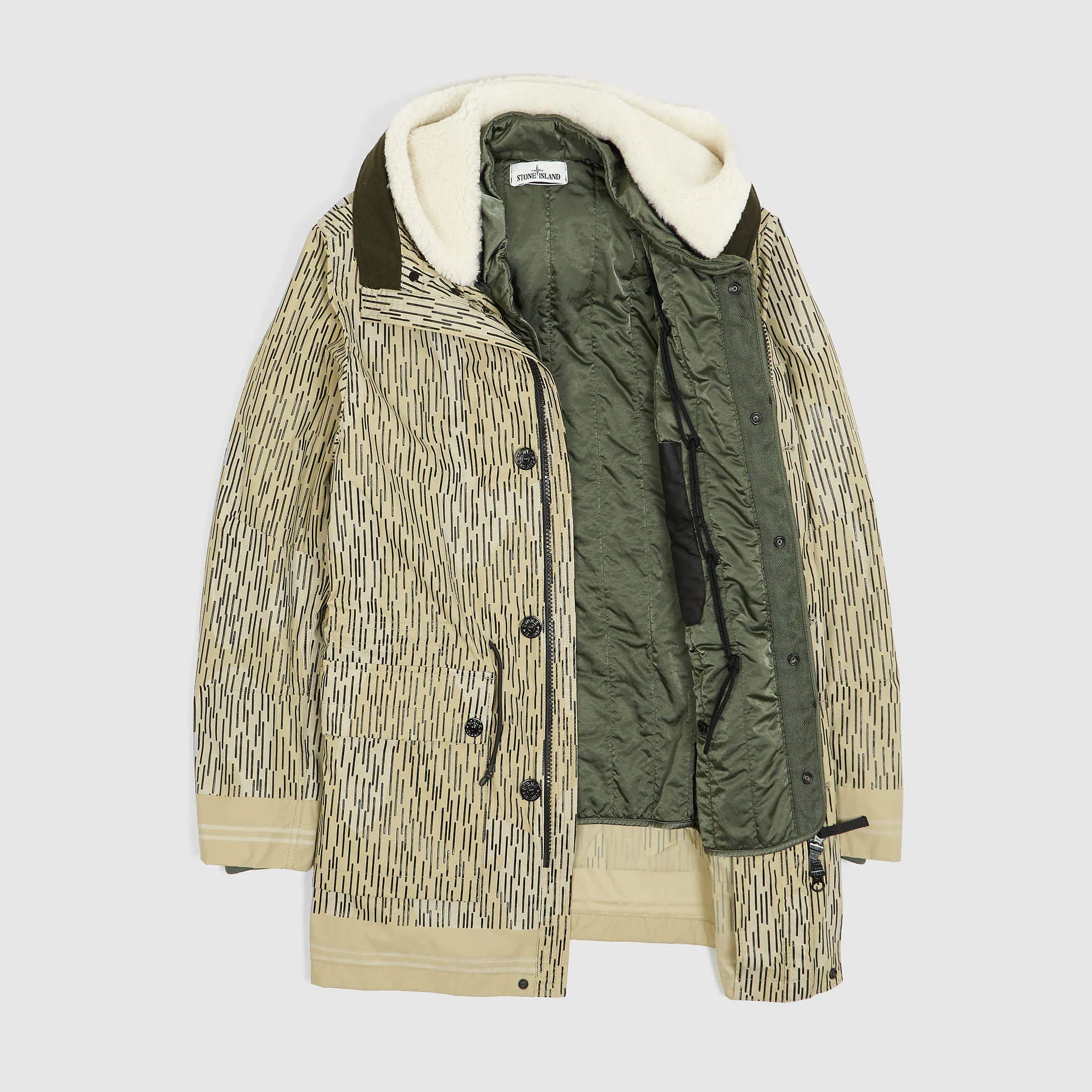 Stone Island Naslan Light Watro Rain Camo Reflective Parka Coat With Detachable Lining sold by DeeCee style product image thumbnail 3