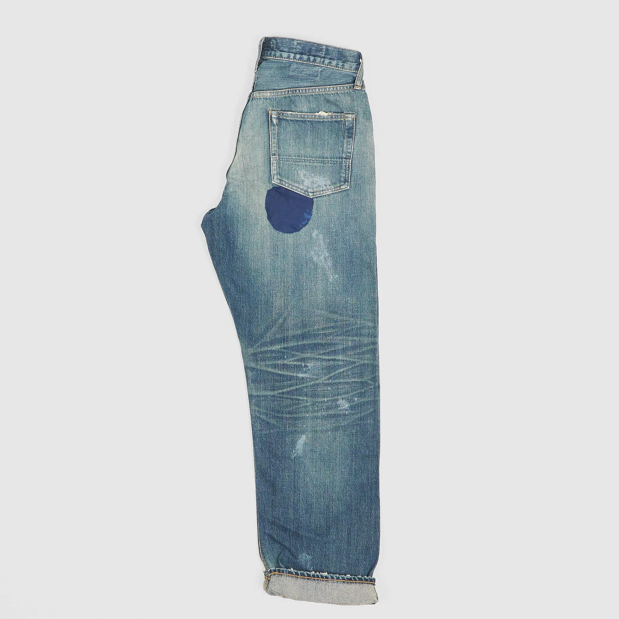 FDMTL Straight Regular Fitted Patchwork 5-Pocket Selvage Denim Jeans sold by DeeCee style product image thumbnail 3