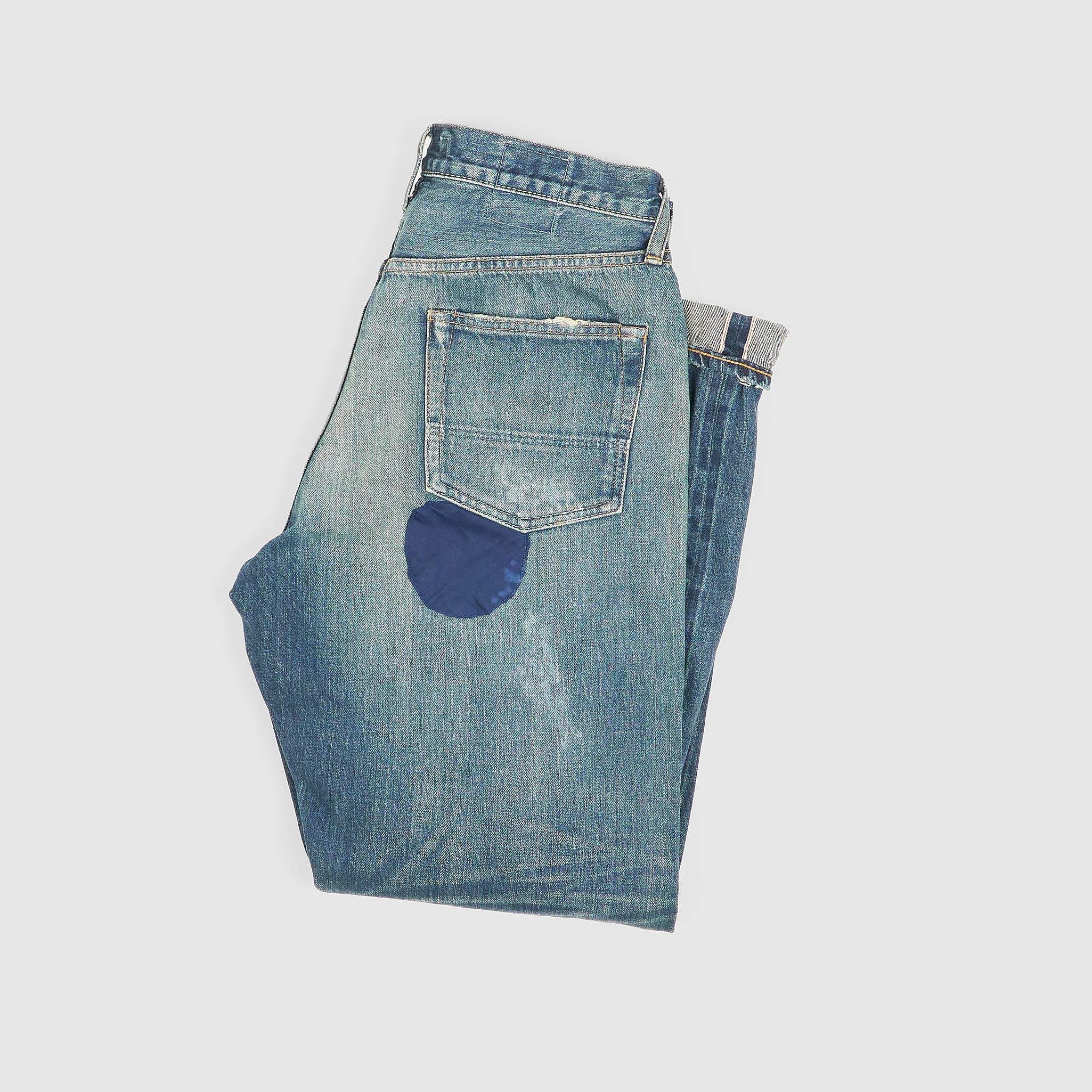 FDMTL Straight Regular Fitted Patchwork 5-Pocket Selvage Denim Jeans sold by DeeCee style product image thumbnail 2