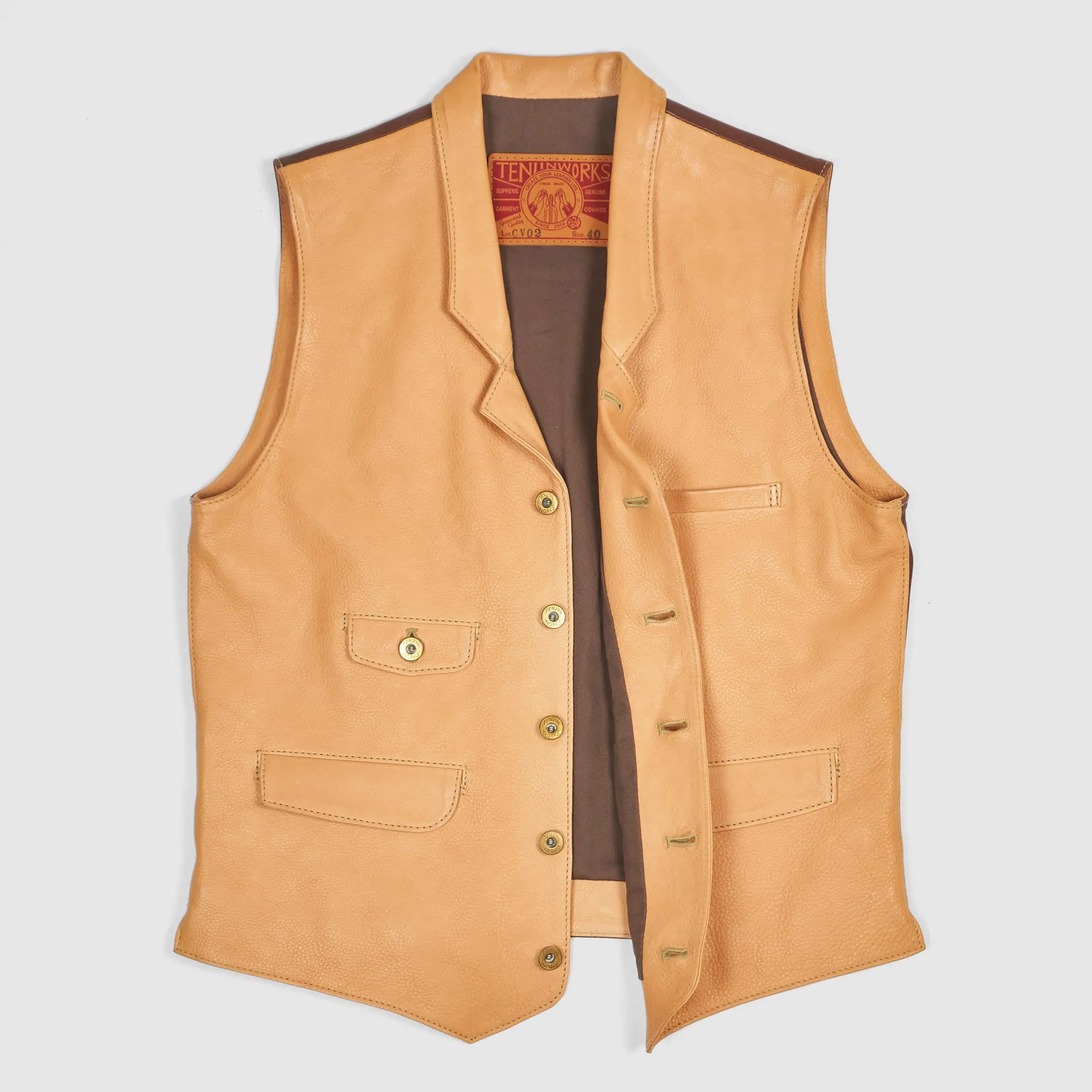 Tenjin Works Craftman Leather Vest sold by DeeCee style product image thumbnail 3