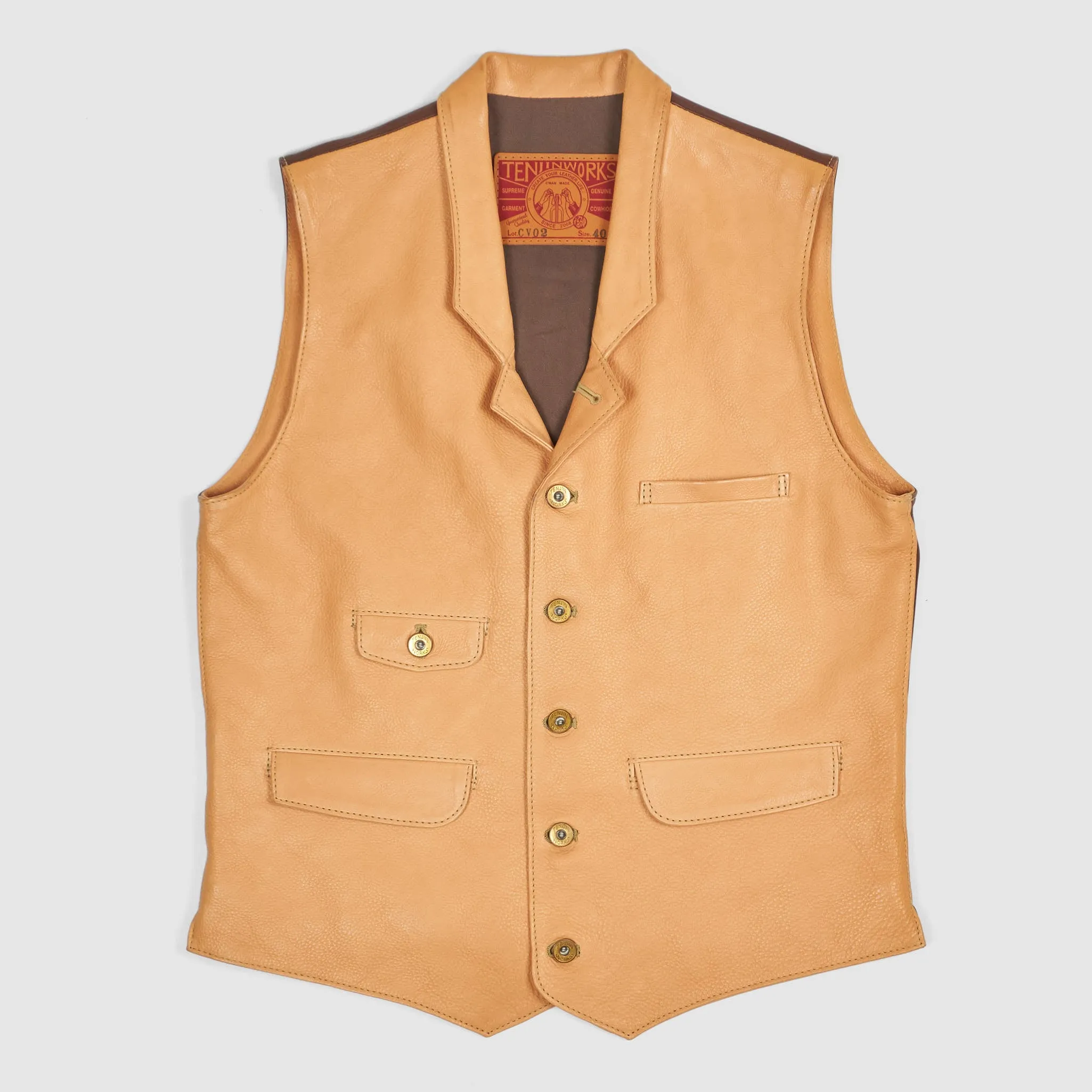 Tenjin Works Craftman Leather Vest sold by DeeCee style