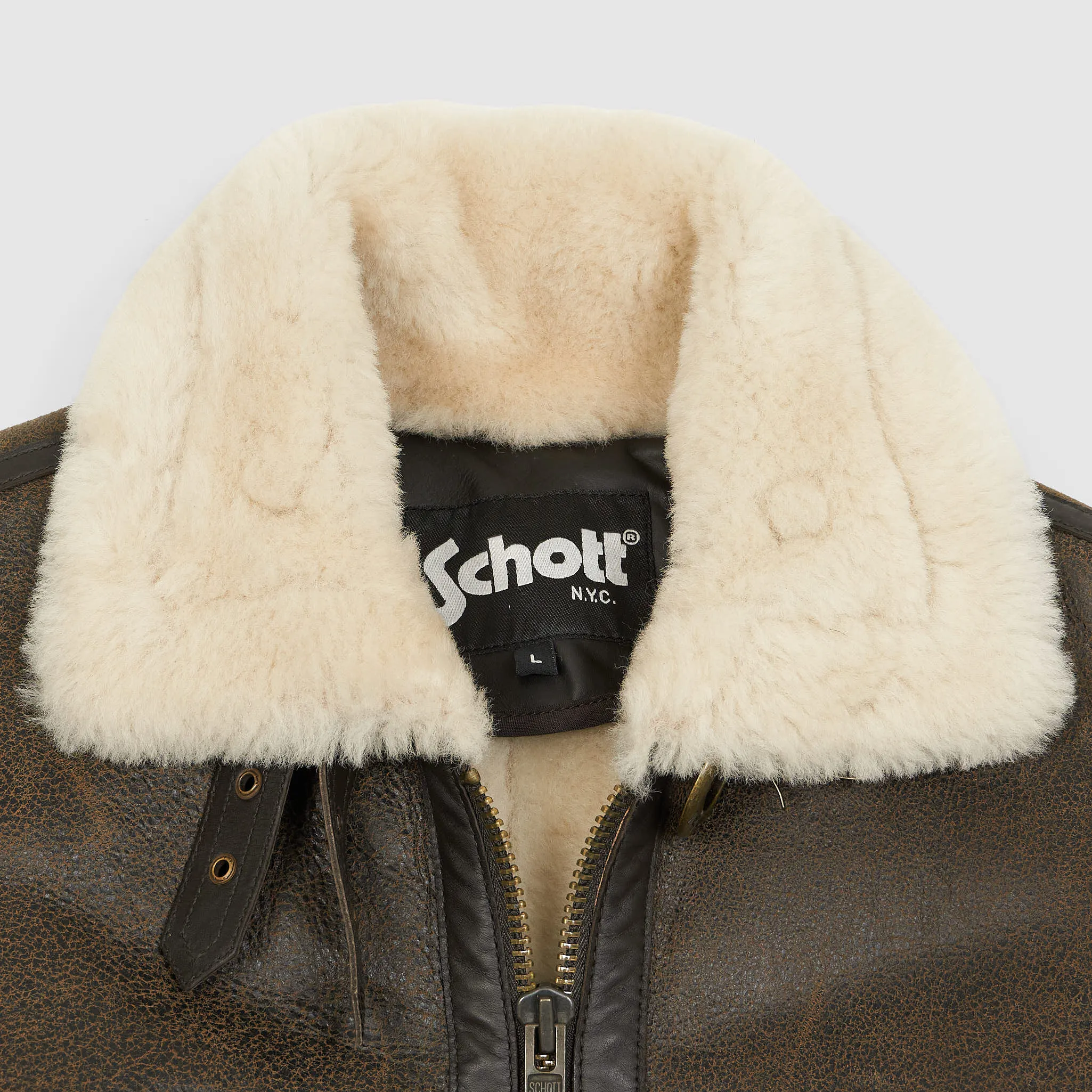 Schott N.Y.C. Ladies B-3 Brown Leather Jacket sold by DeeCee style product image thumbnail 5