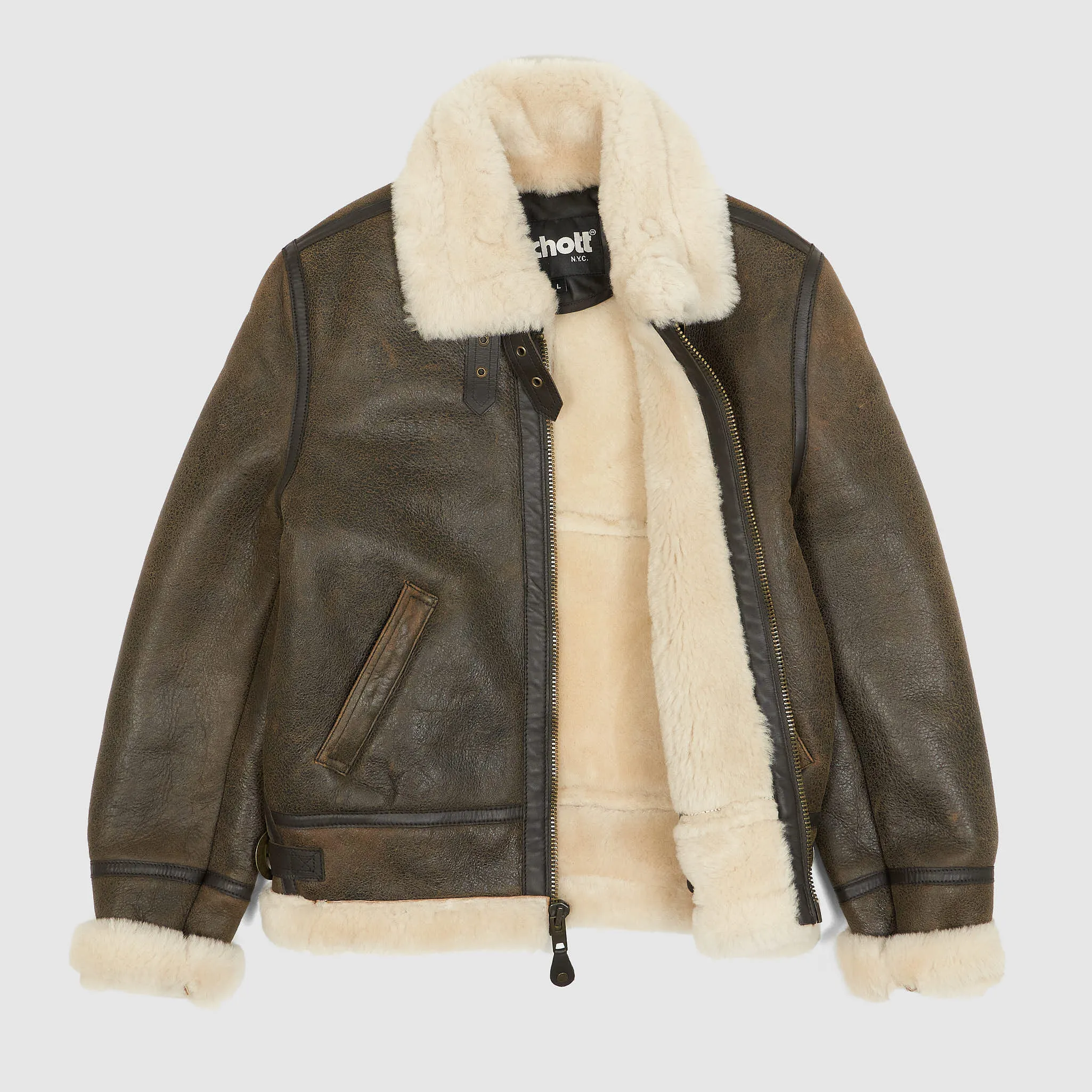 Schott N.Y.C. Ladies B-3 Brown Leather Jacket sold by DeeCee style product image thumbnail 2