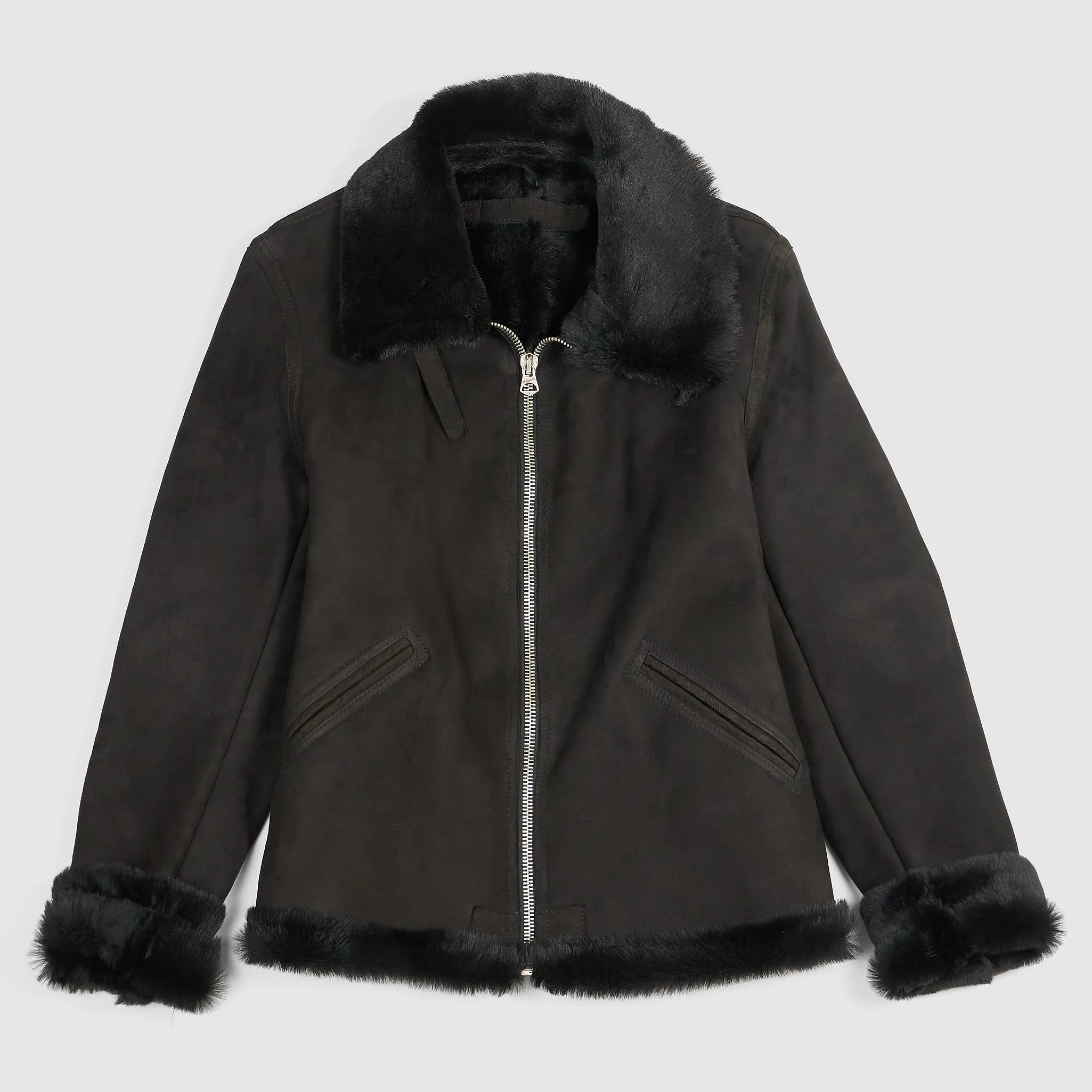 Stewart Ladies B6 Shearling Black Leather Jacket sold by DeeCee style