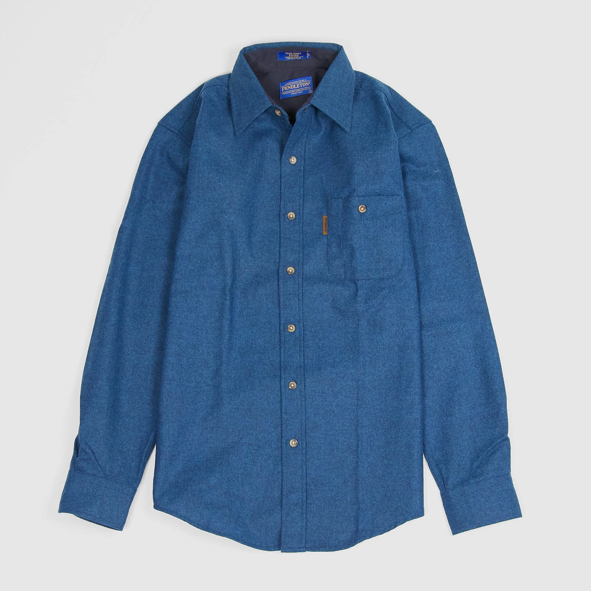 Pendleton Fitted Wool Over Shirt With Elbow Reinforcement sold by DeeCee style