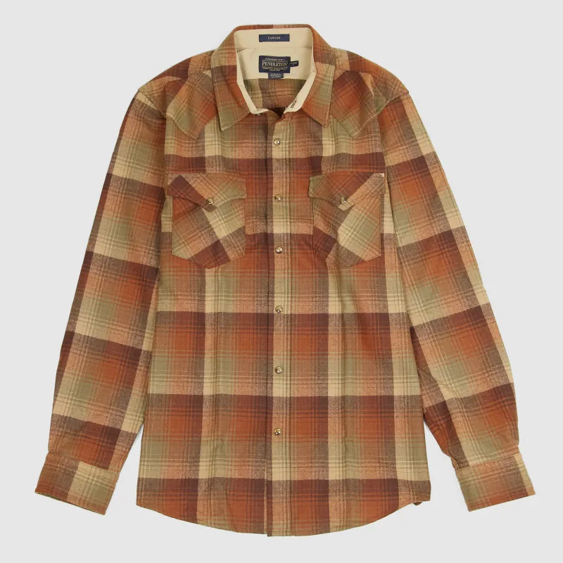 Pendleton Fitted Snap Front Wool Western Shirt sold by DeeCee style