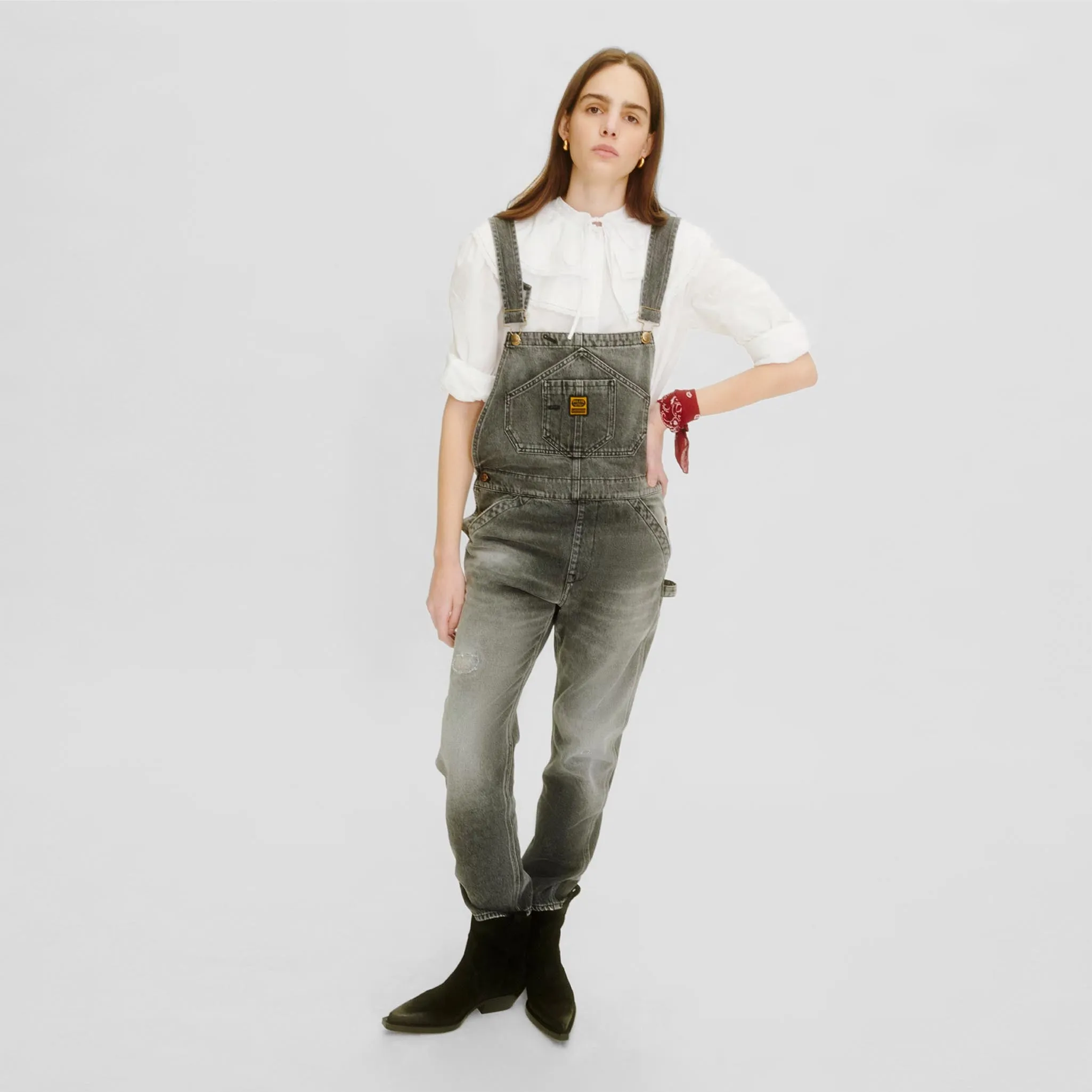 Washington Dee-Cee Ladies Work Style Bib Overall Black Denim sold by DeeCee style product image thumbnail 2