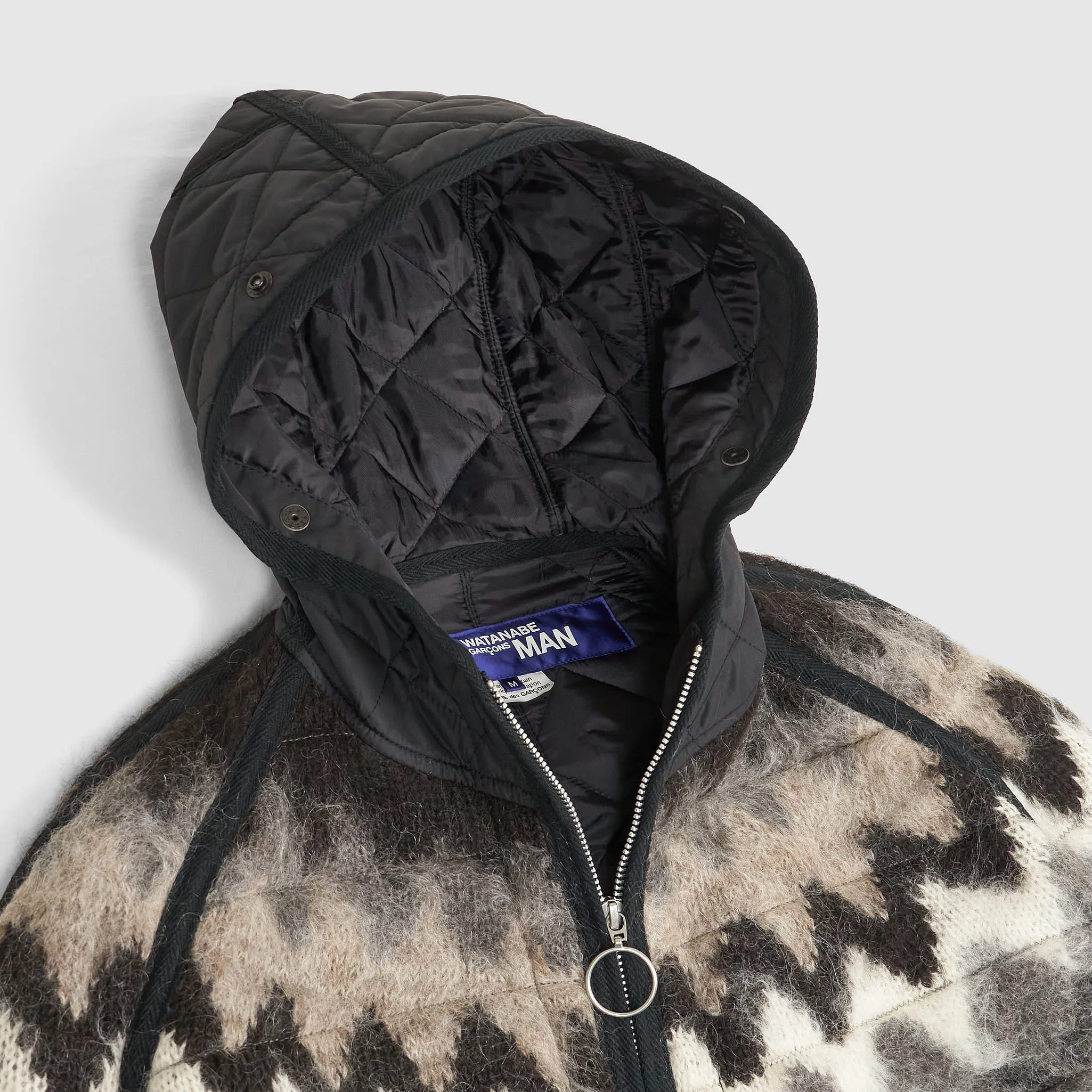 Junya Watanabe Man Native/Quilt Full-Zip Hooded Overshirt Jacket sold by DeeCee style product image thumbnail 4