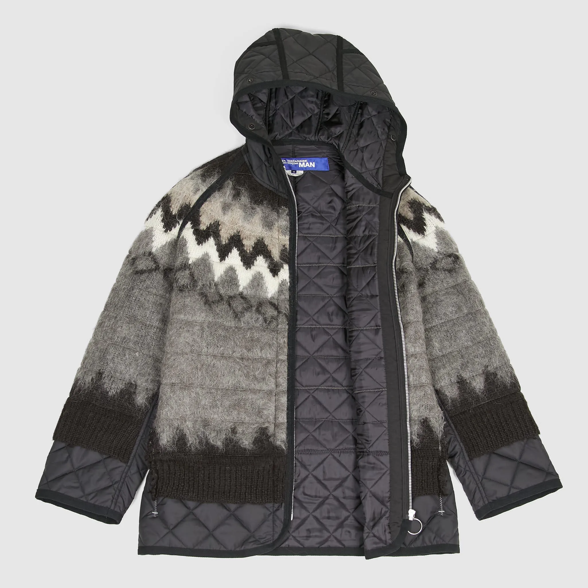 Junya Watanabe Man Native/Quilt Full-Zip Hooded Overshirt Jacket sold by DeeCee style product image thumbnail 2