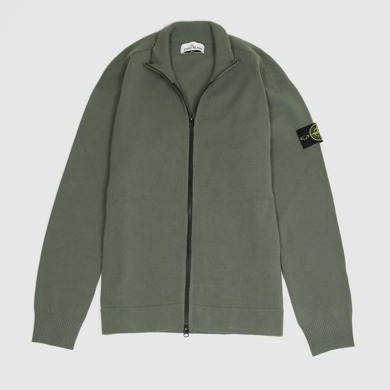 Stone Island Knitted Full-Zip Turtleneck Cardigan sold by DeeCee style