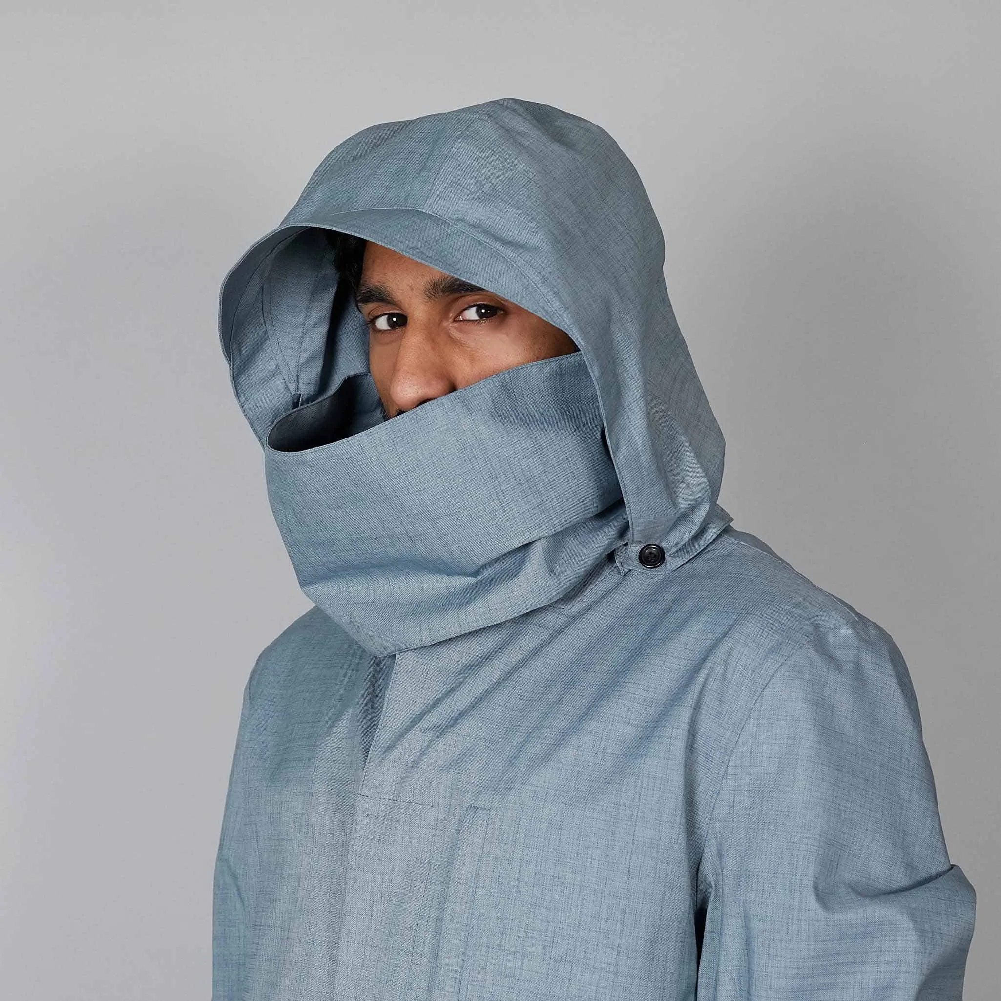 Norwegian Rain Caban Single Breasted Rain Coat Light Blue sold by DeeCee style product image thumbnail 3