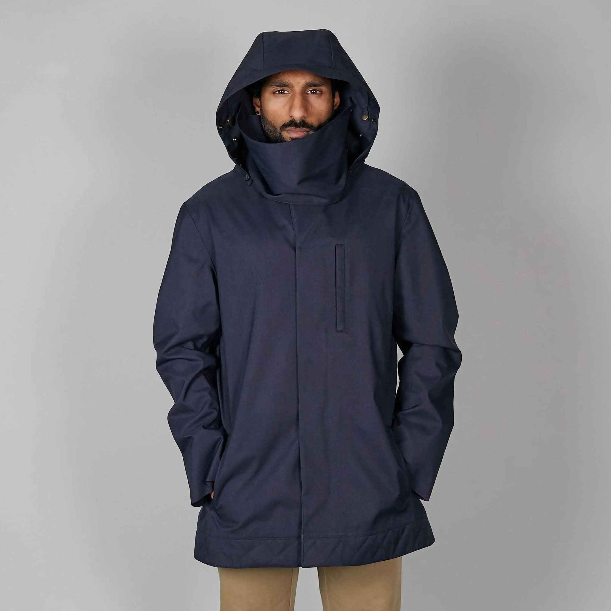 Norwegian Rain Caban Single Breasted Rain Coat Navy sold by DeeCee style product image thumbnail 3
