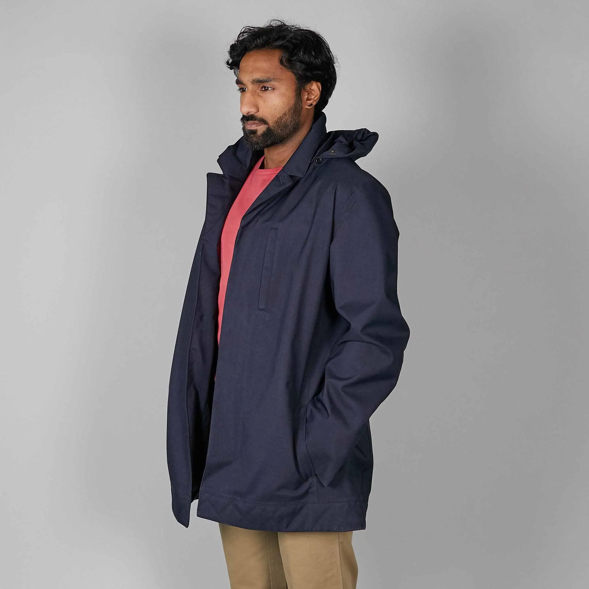 Norwegian Rain Caban Single Breasted Rain Coat Navy sold by DeeCee style product image thumbnail 4