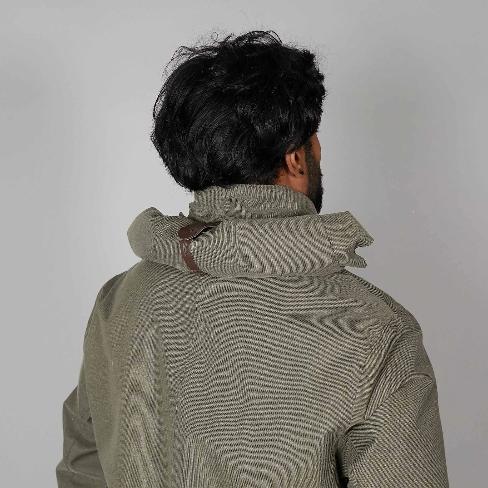 Norwegian Rain Caban Single Breasted Rain Coat Olive sold by DeeCee style product image thumbnail 5