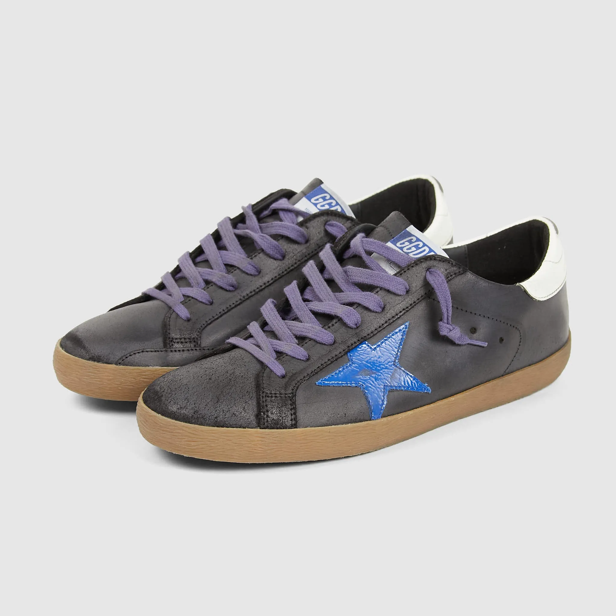 Golden Goose Superstar Black Black Blue Sneakers sold by DeeCee style