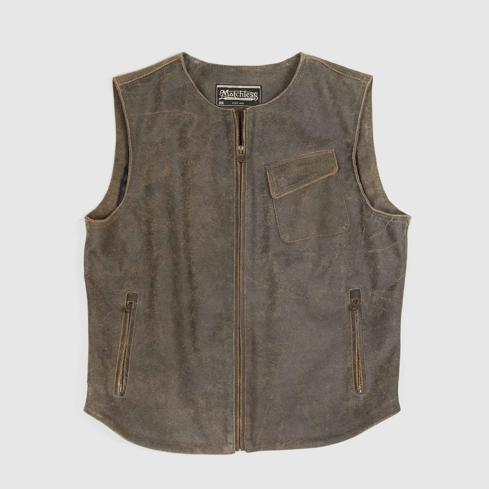 Matchless Raw Hide Leather BIker Vests sold by DeeCee style
