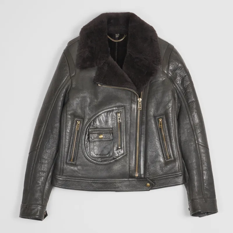 Belstaff Ladies Shearling Perfecto Danescroft Leather Jacket sold by DeeCee style