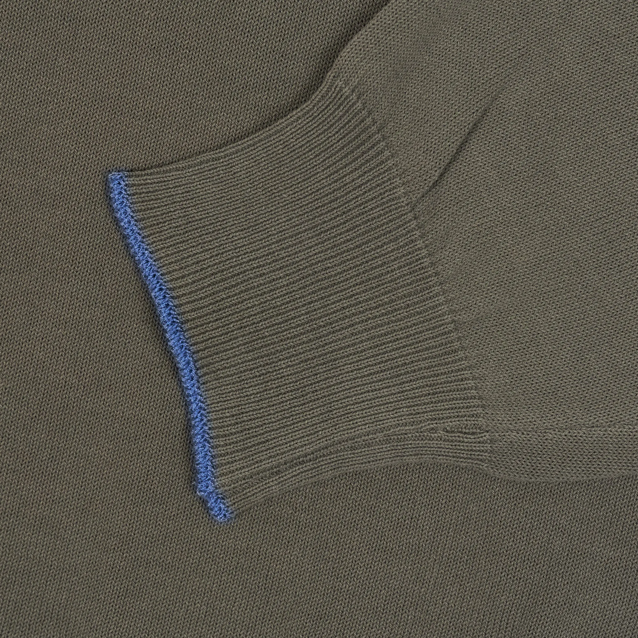 Gran Sasso Crew Neck Knitted Cotton Pullover With Elbow Reinforcement sold by DeeCee style product image thumbnail 5
