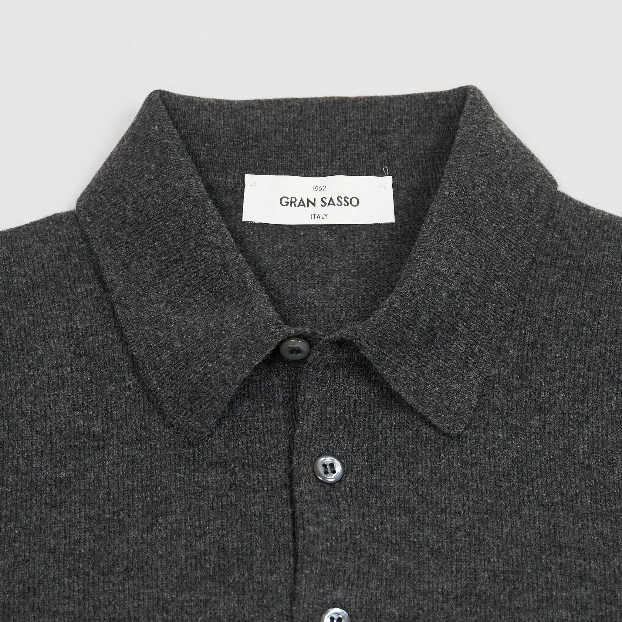 Gran Sasso Wool/ Cashmere Long Sleeve Polo Shirt sold by DeeCee style product image thumbnail 5