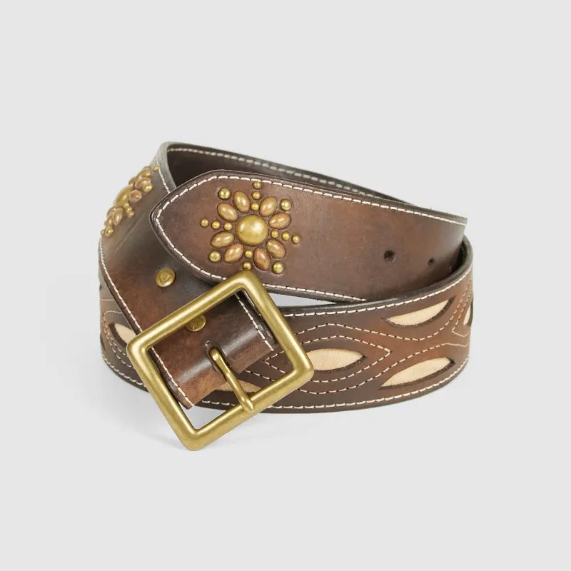 HTC Studded Western Belt Leather Inlay sold by DeeCee style