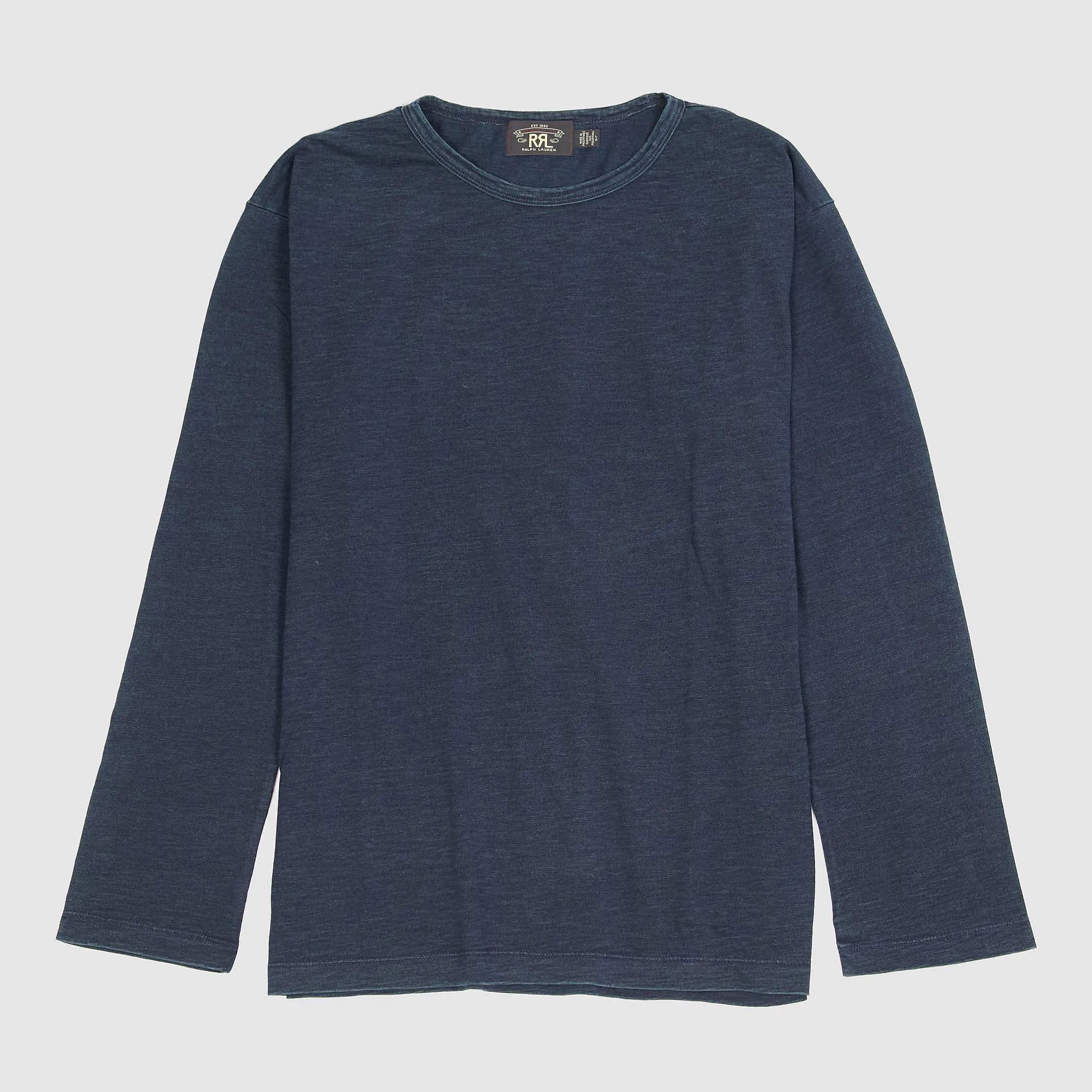 Double RL Long Sleeve Indigo Crew Neck T- Shirt sold by DeeCee style